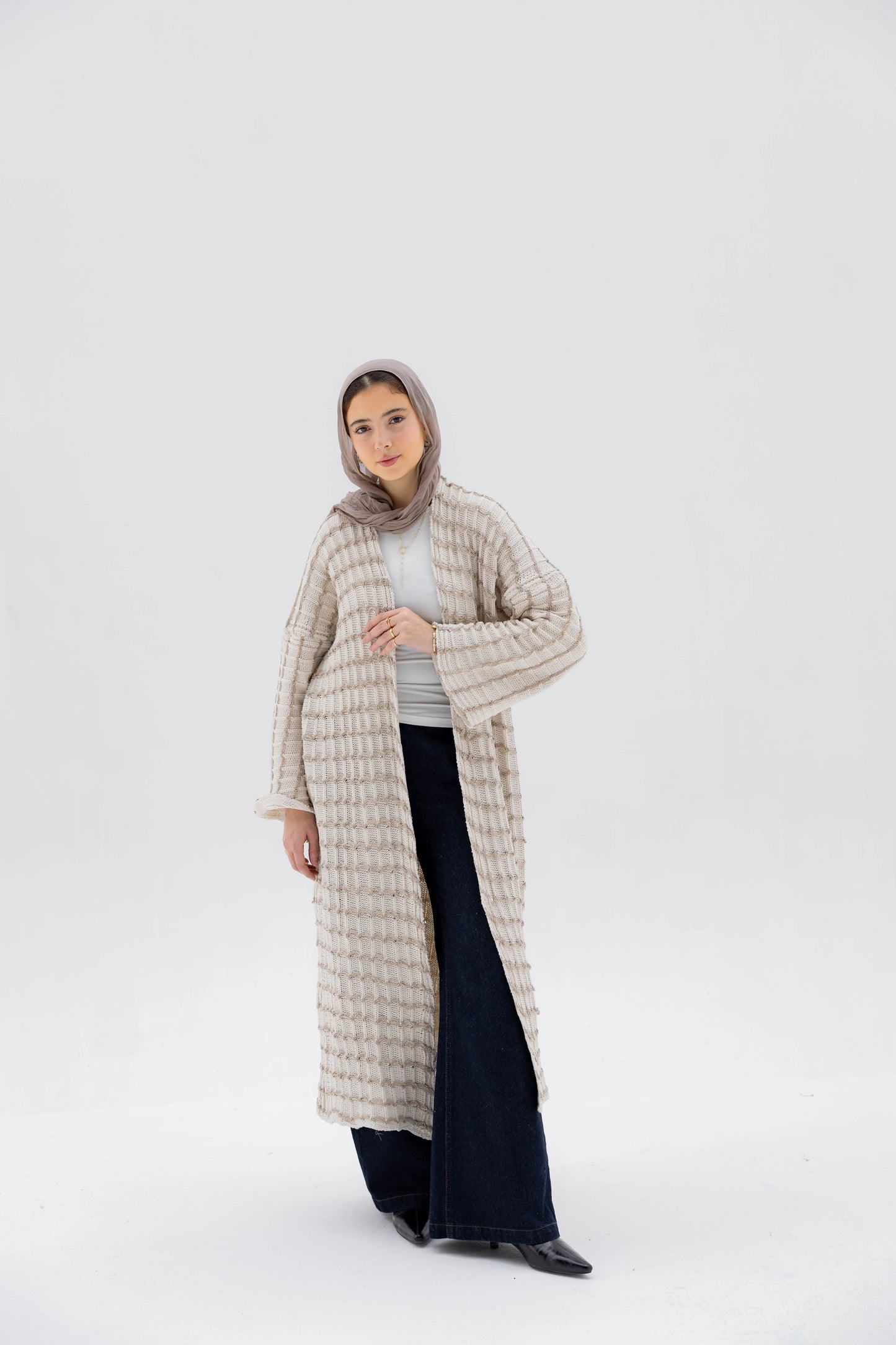 Horizon Glow Cardigan in Tan