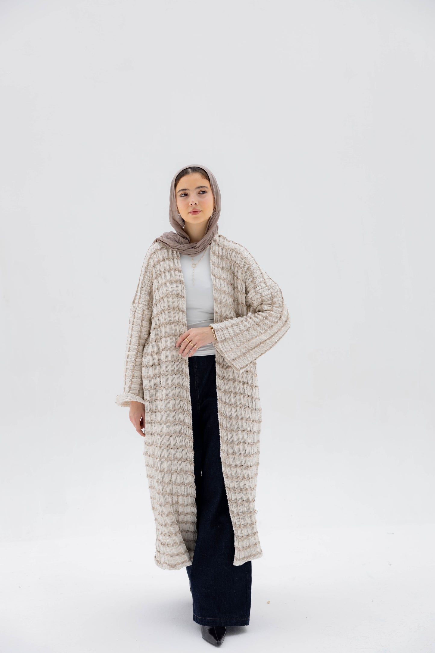 Horizon Glow Cardigan in Tan