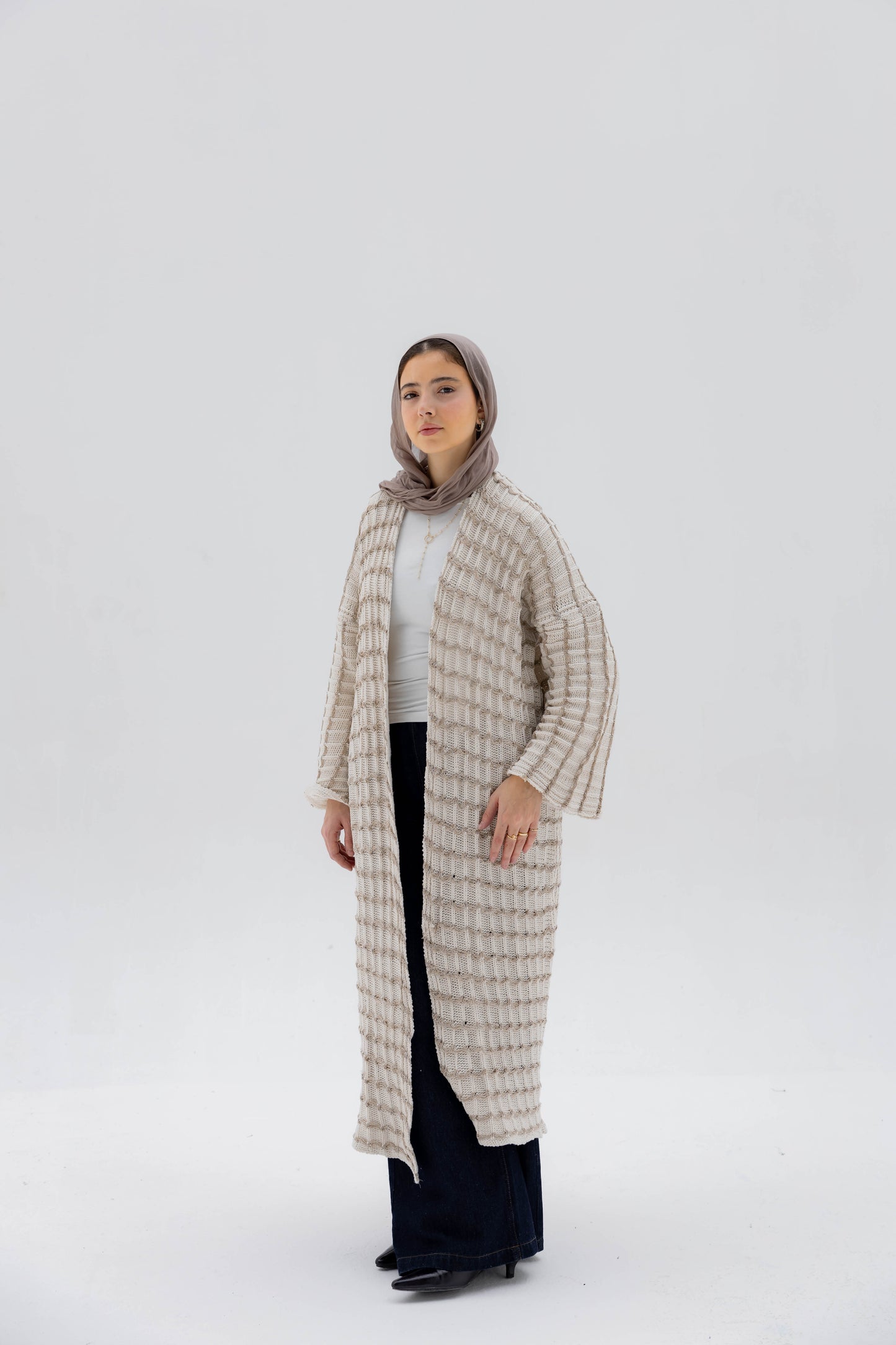 Horizon Glow Cardigan in Tan