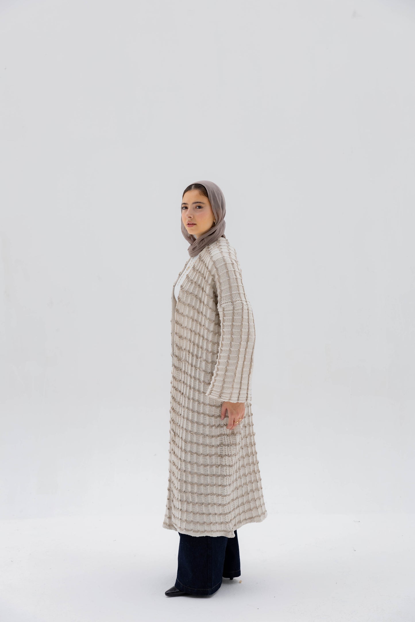 Horizon Glow Cardigan in Tan