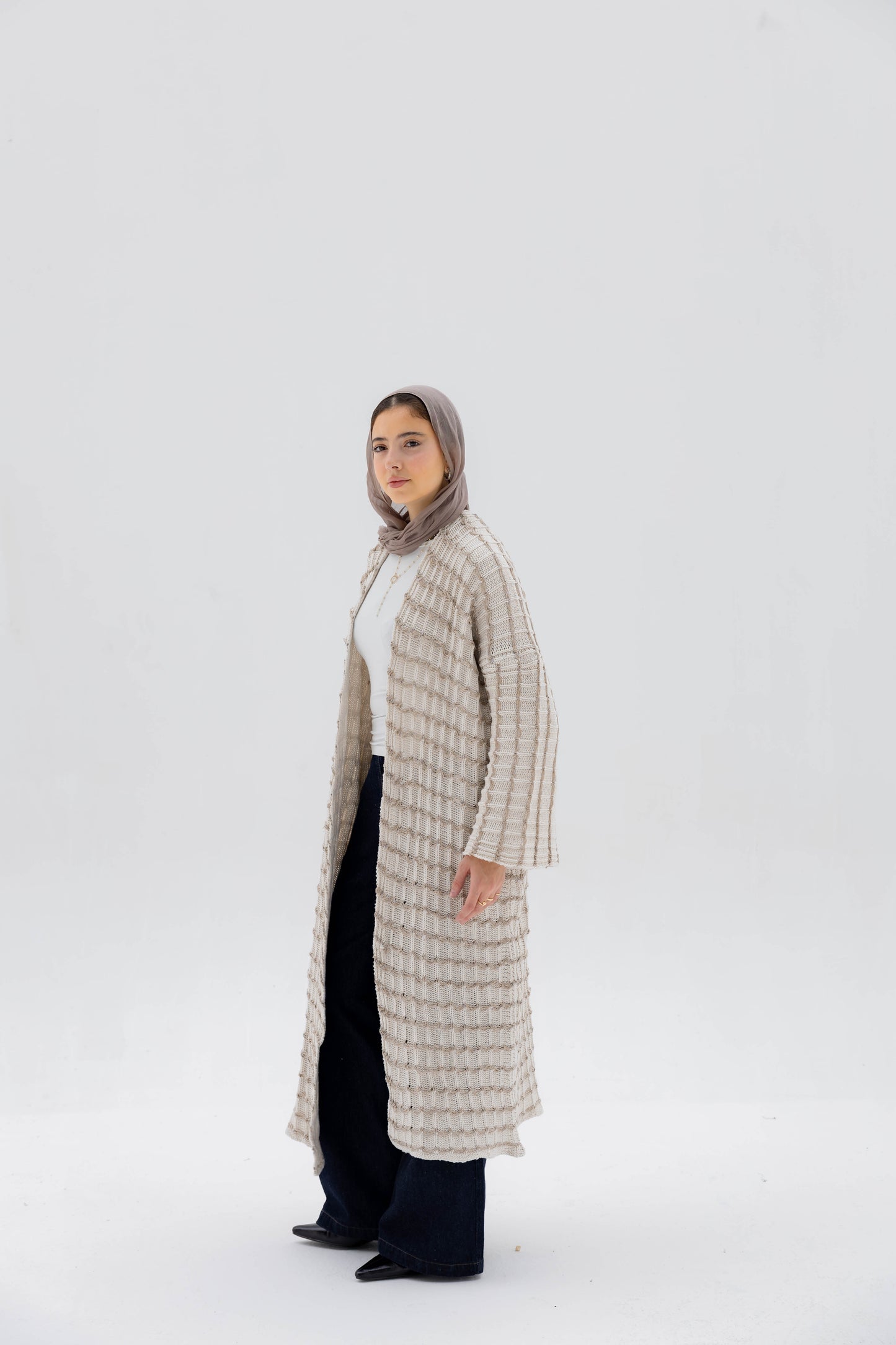 Horizon Glow Cardigan in Tan