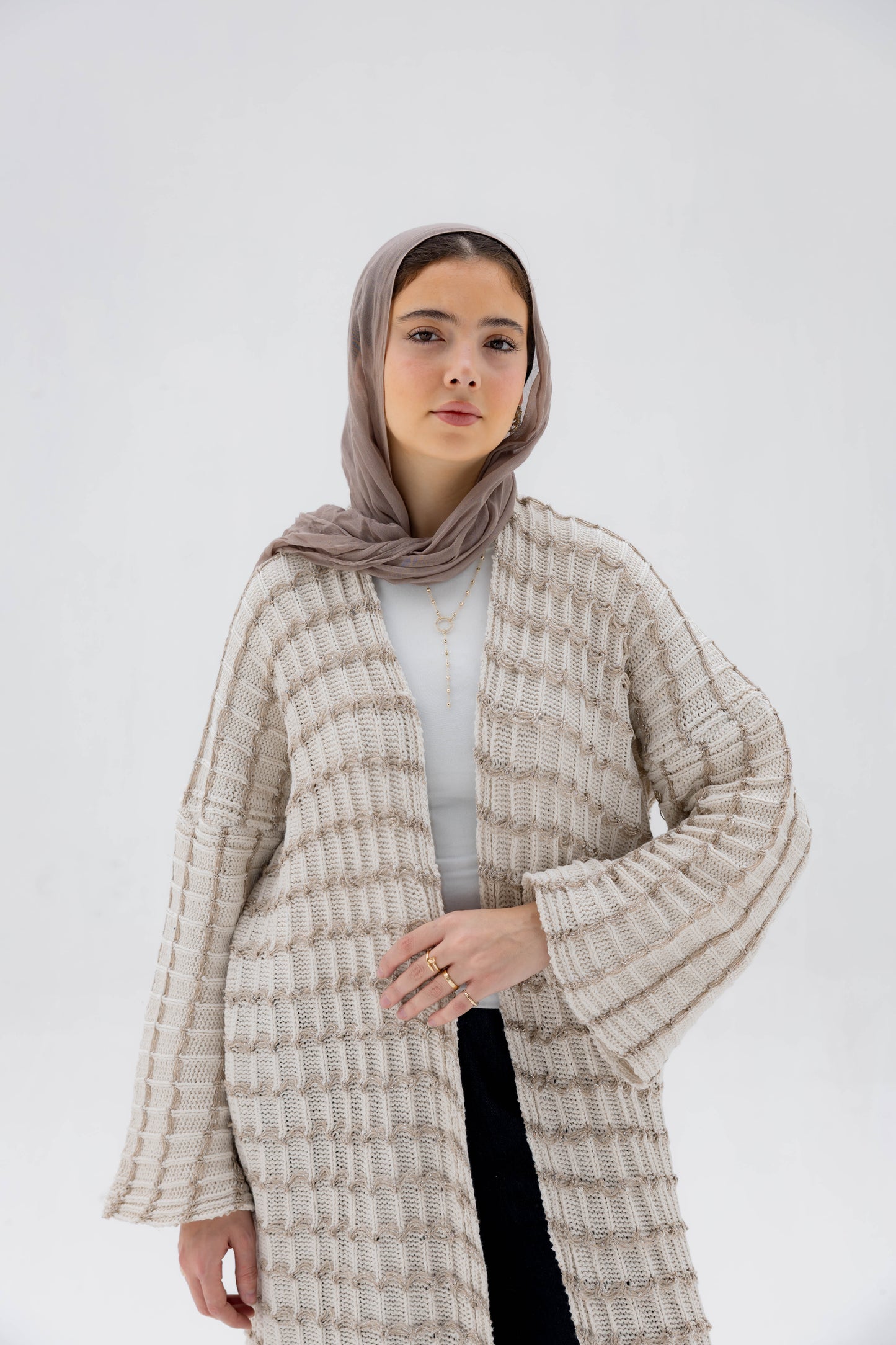 Horizon Glow Cardigan in Tan