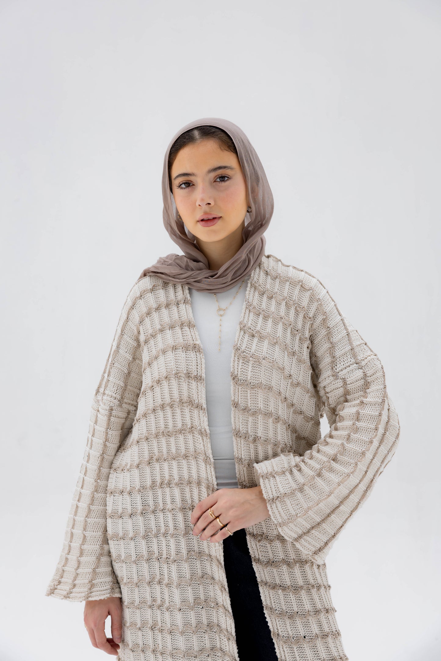 Horizon Glow Cardigan in Tan