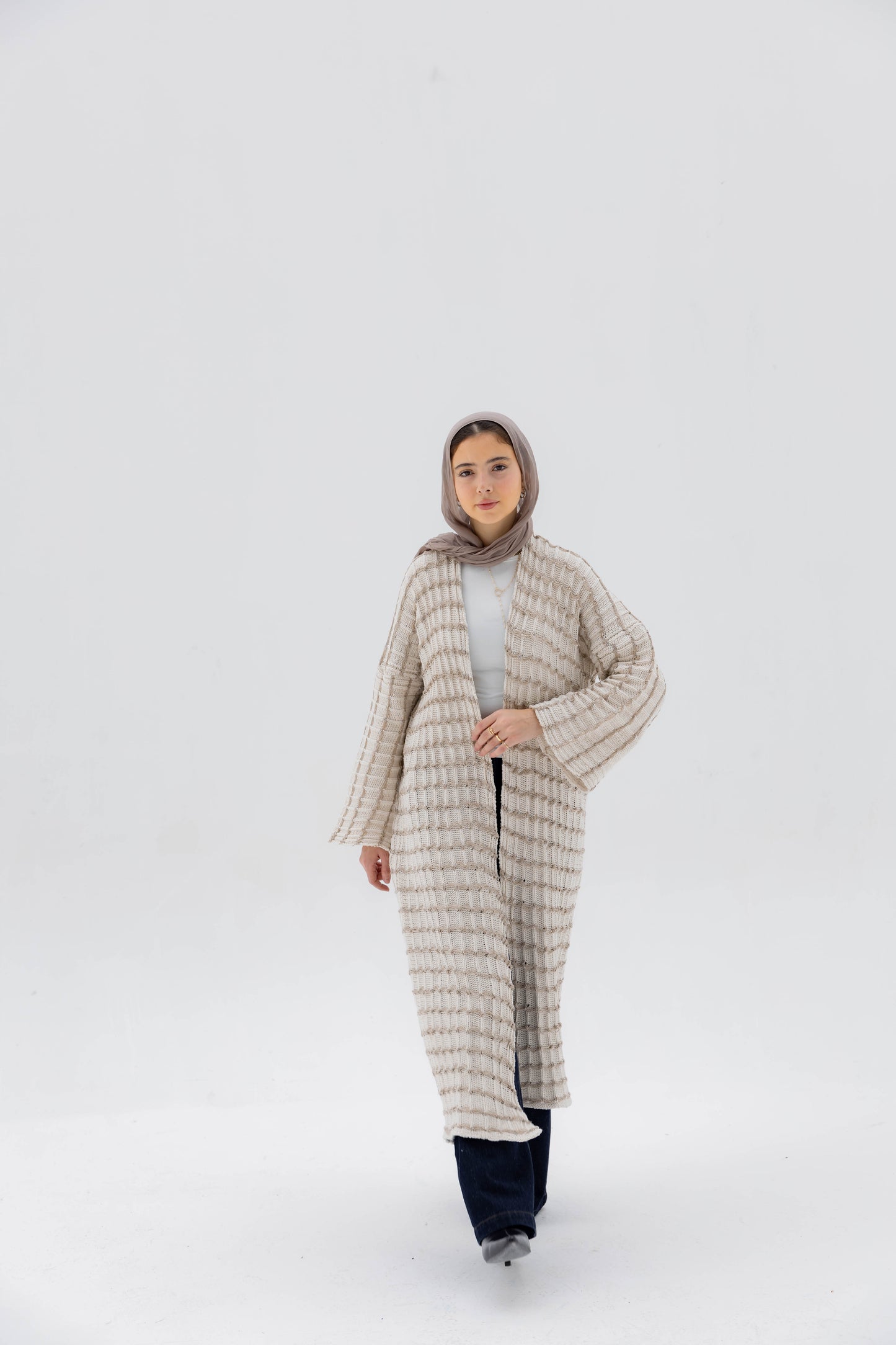 Horizon Glow Cardigan in Tan