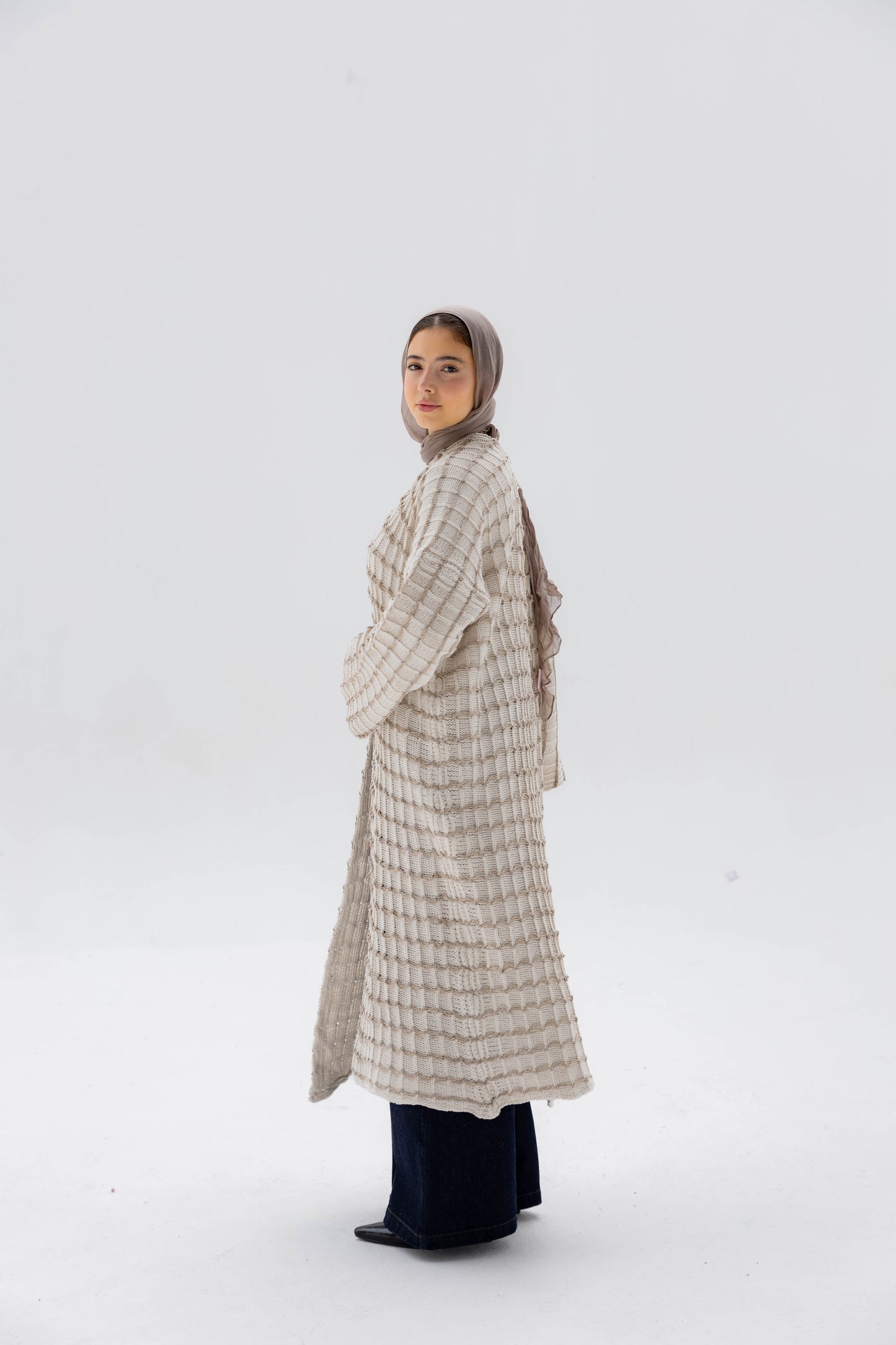 Horizon Glow Cardigan in Tan