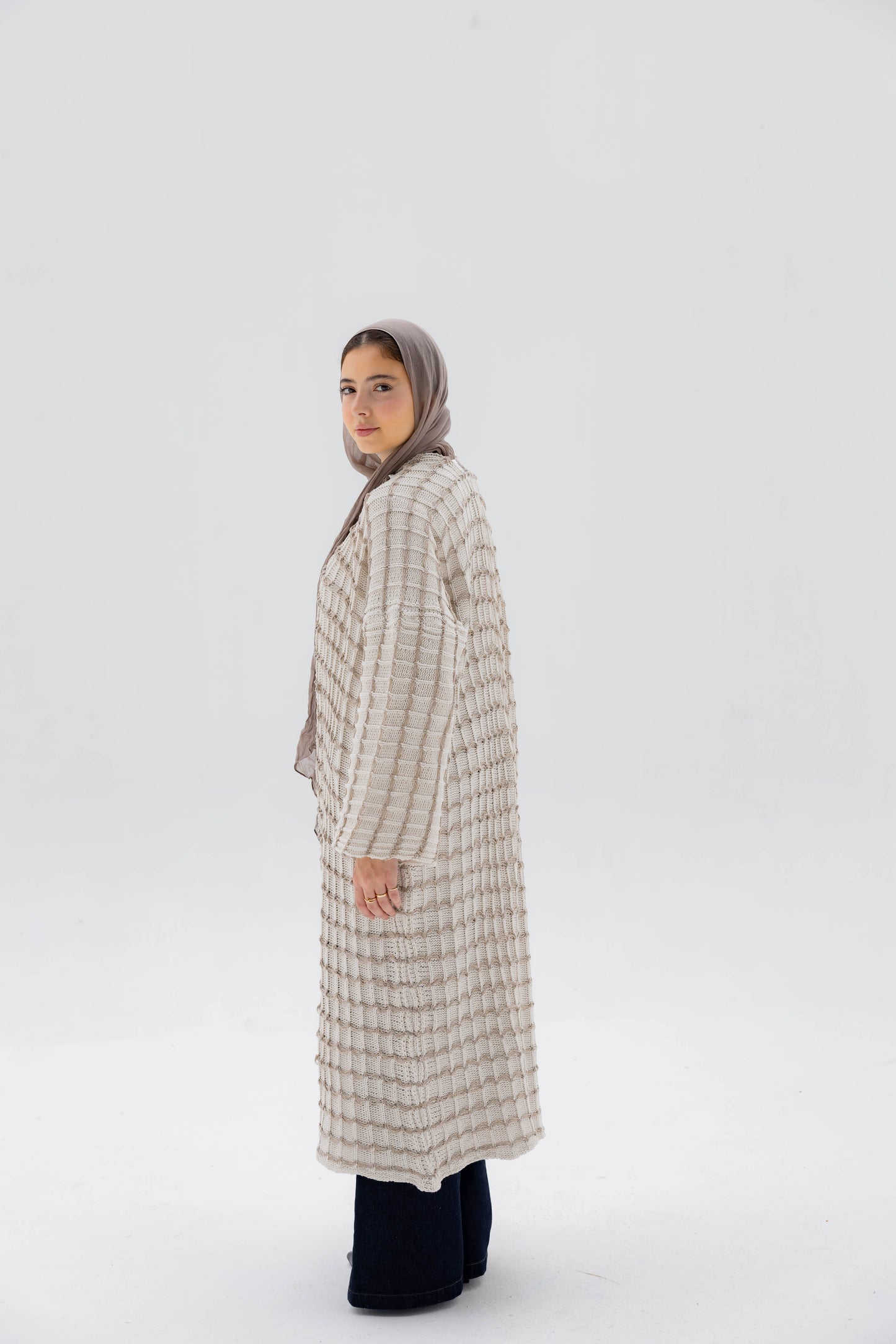 Horizon Glow Cardigan in Tan