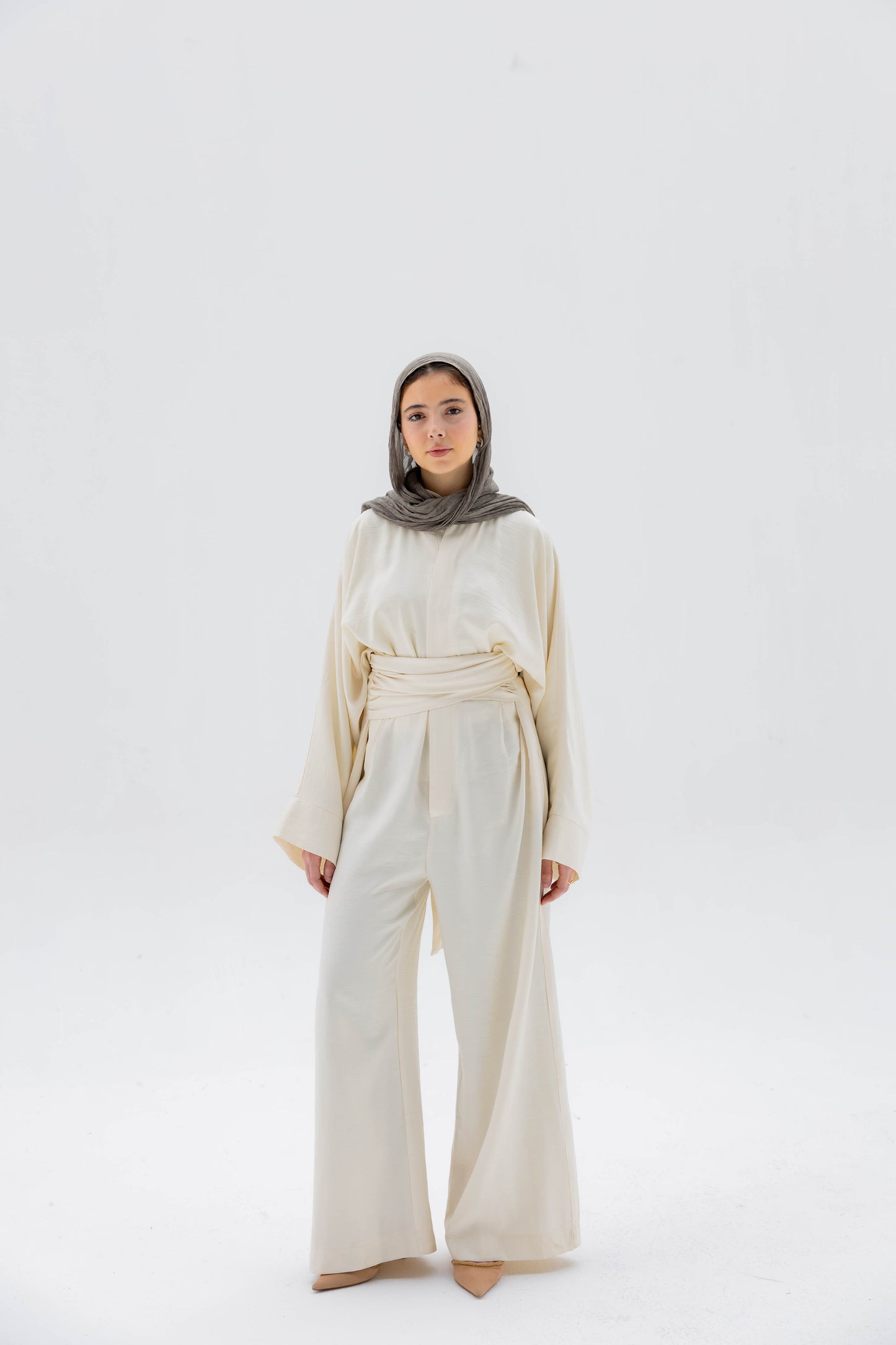 (PRE-ORDER) Valore Wrap Jumpsuit in Ivory
