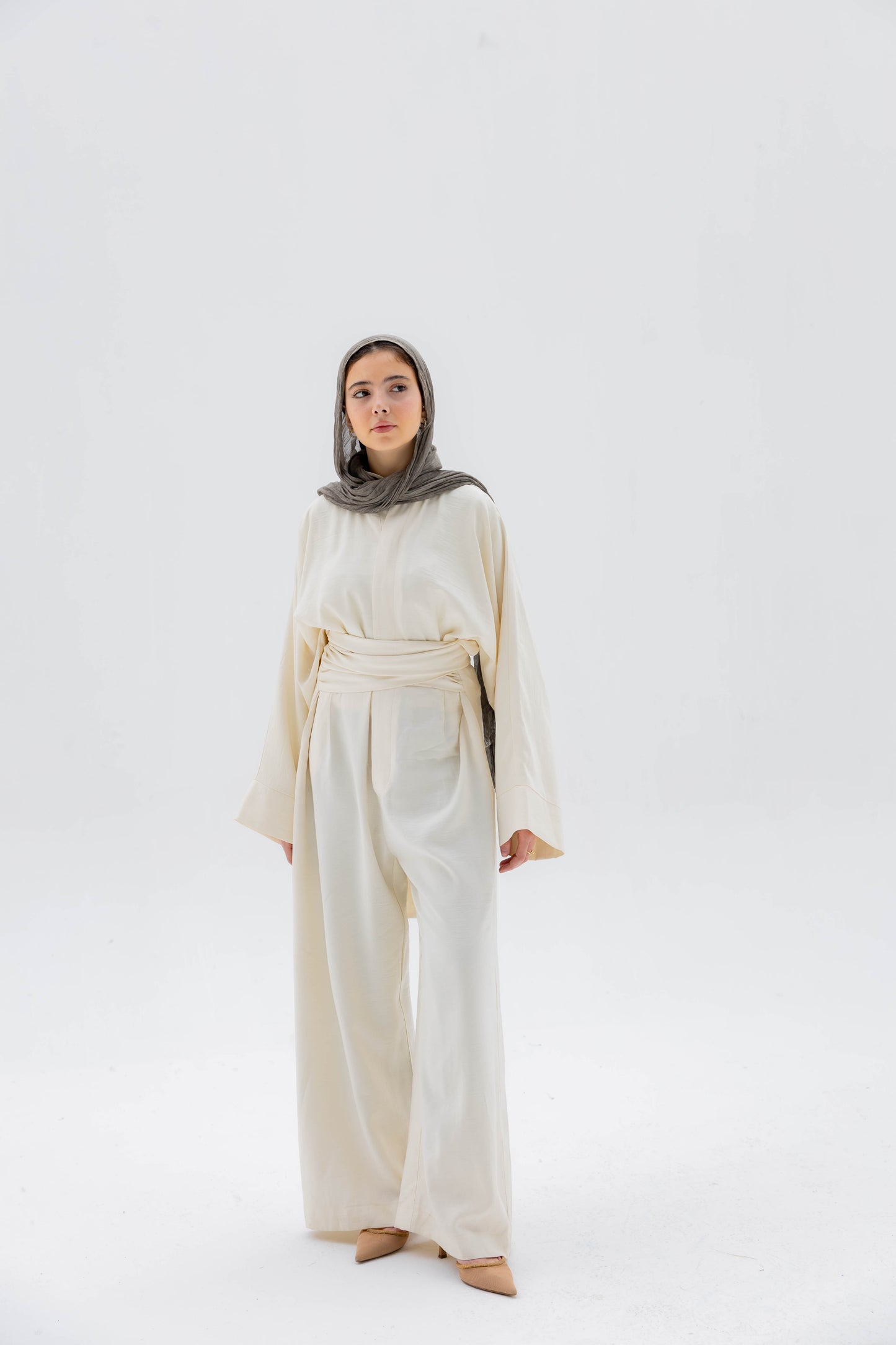 (PRE-ORDER) Valore Wrap Jumpsuit in Ivory