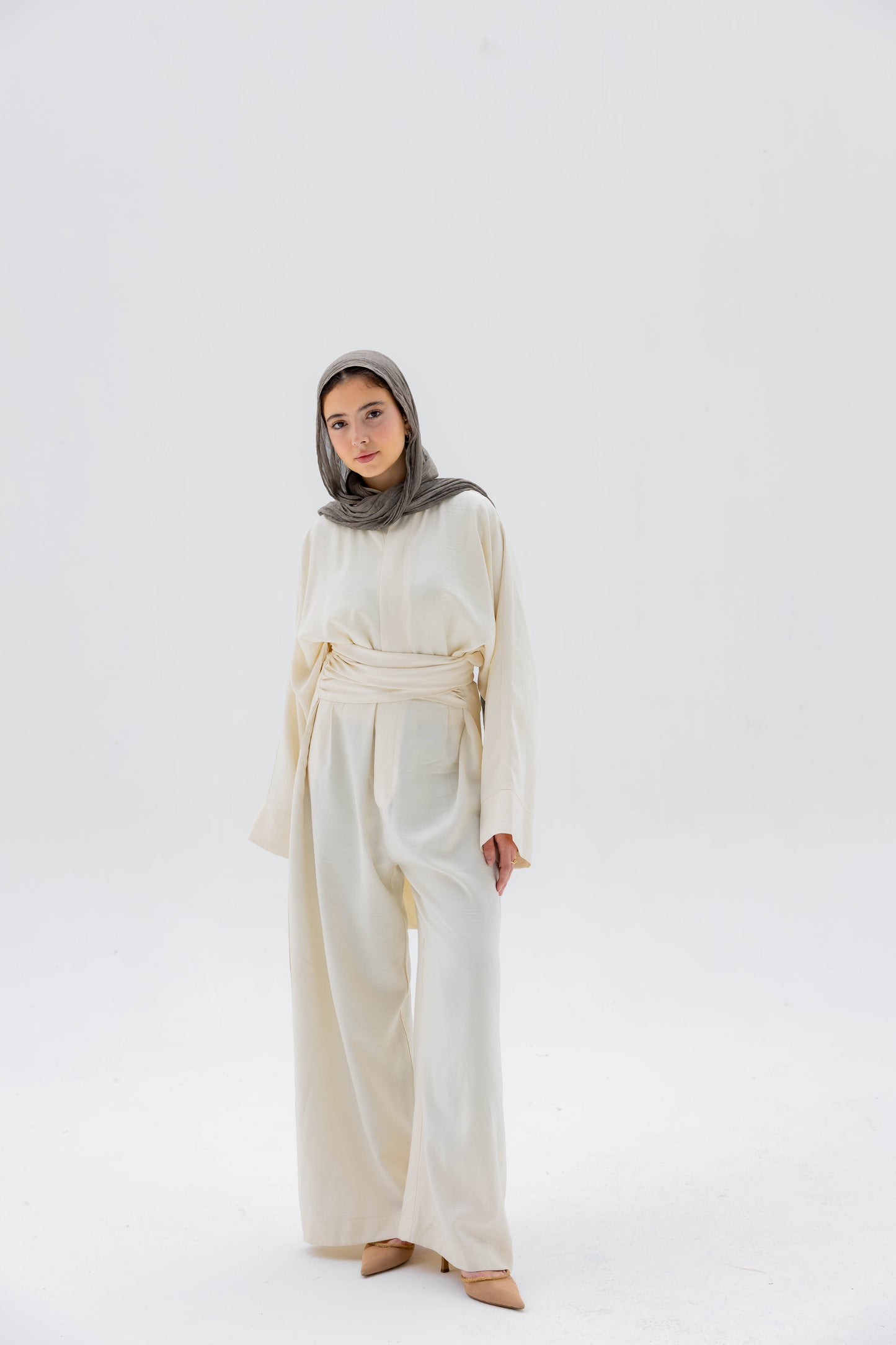 (PRE-ORDER) Valore Wrap Jumpsuit in Ivory