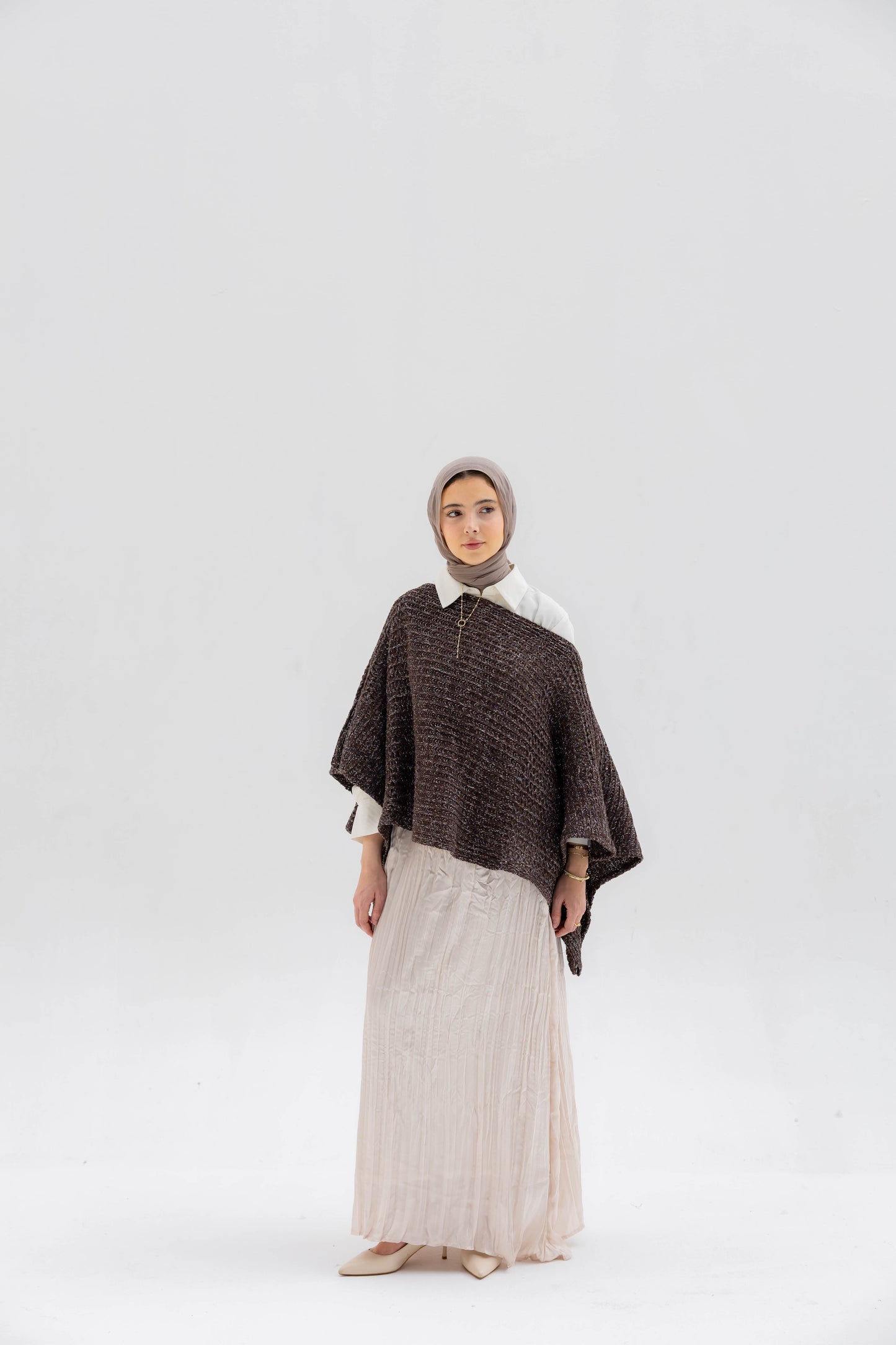 Moonlit Cape in Shimmer Brown