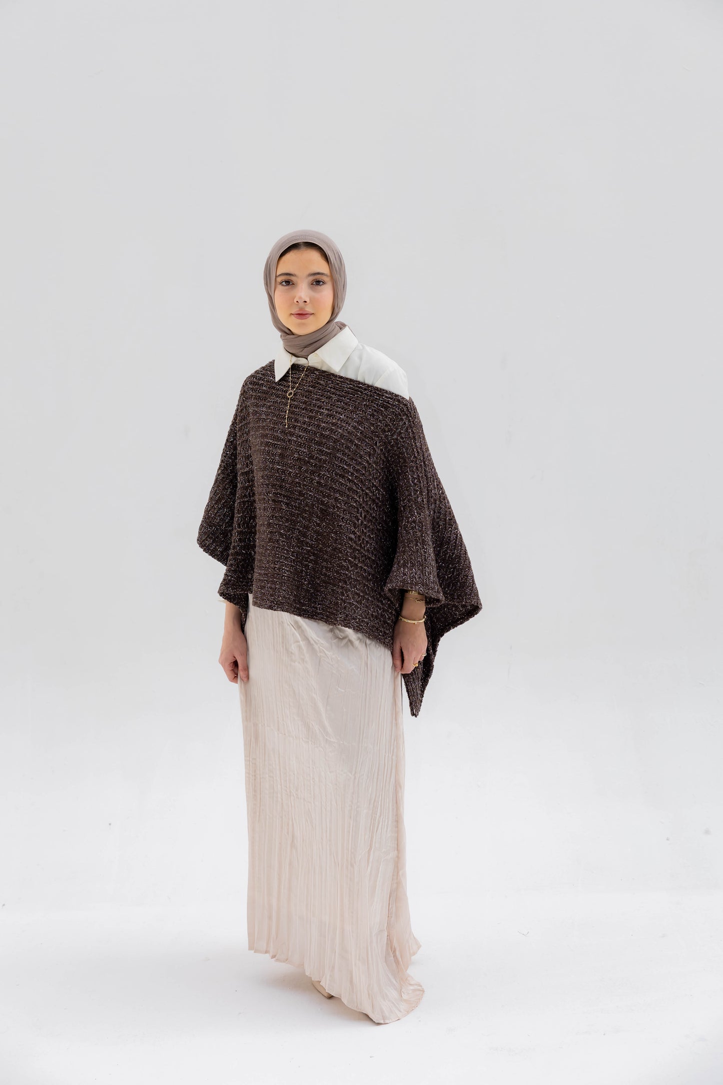 Moonlit Cape in Shimmer Brown