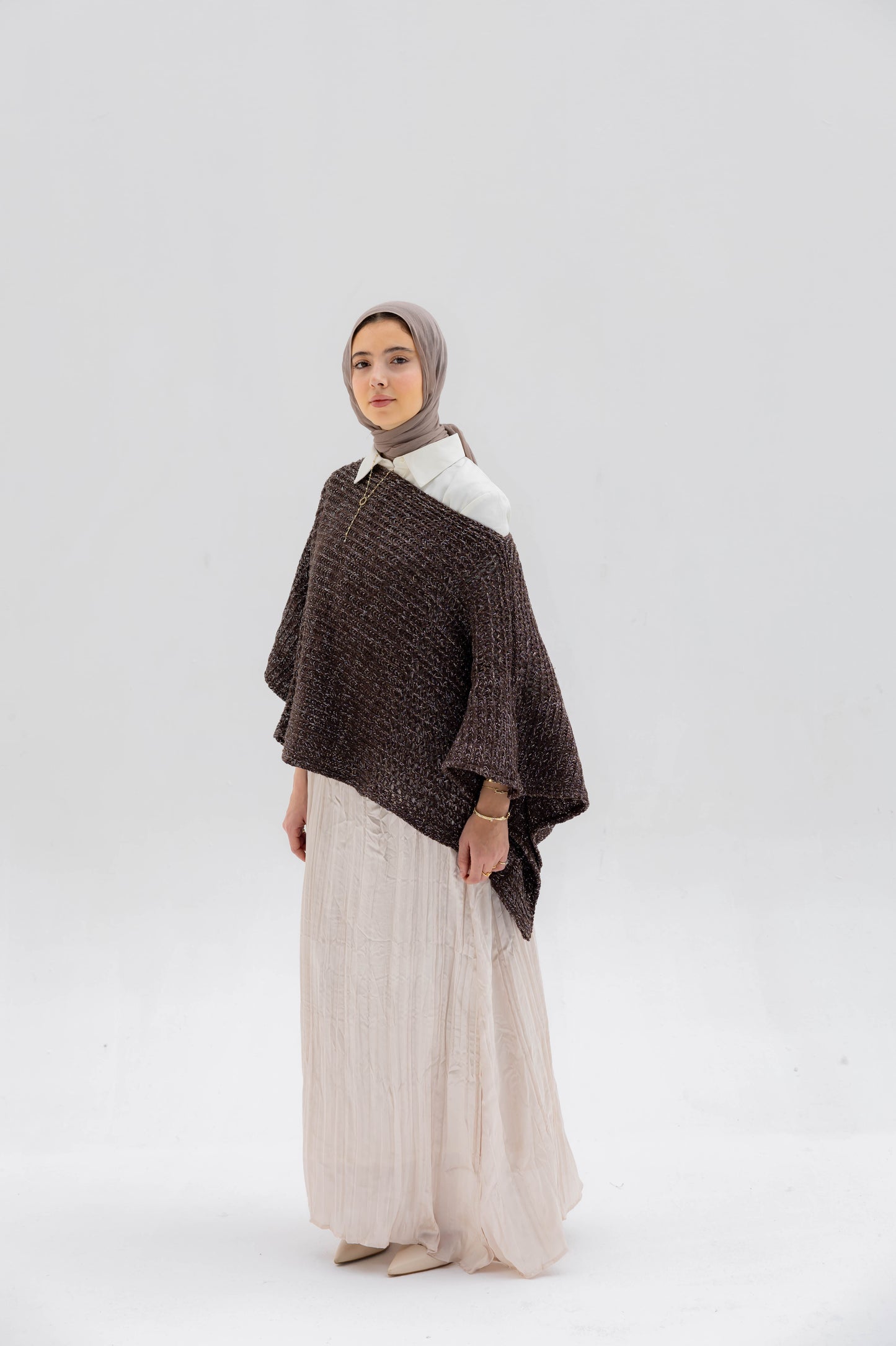 Moonlit Cape in Shimmer Brown