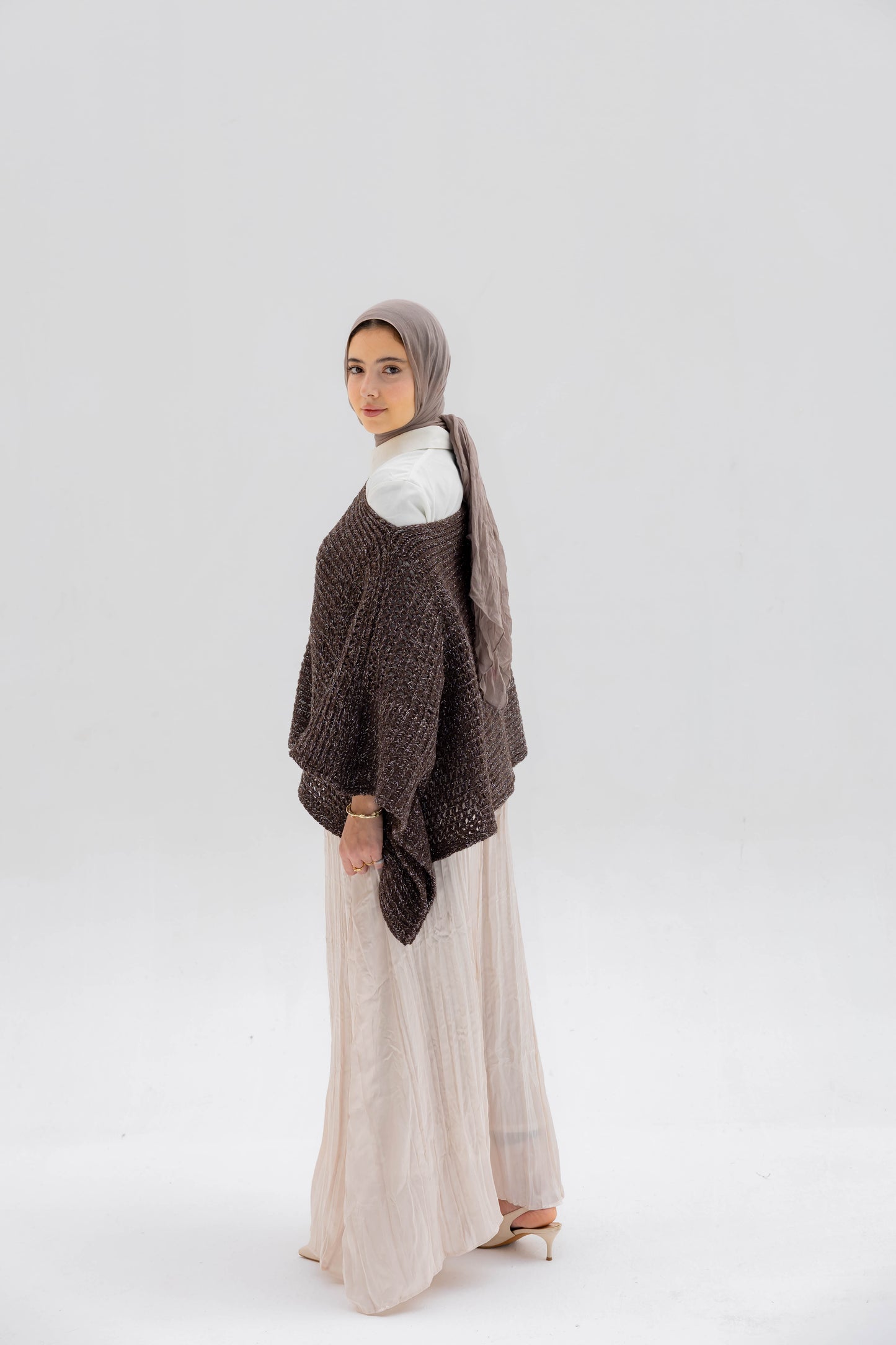 Moonlit Cape in Shimmer Brown