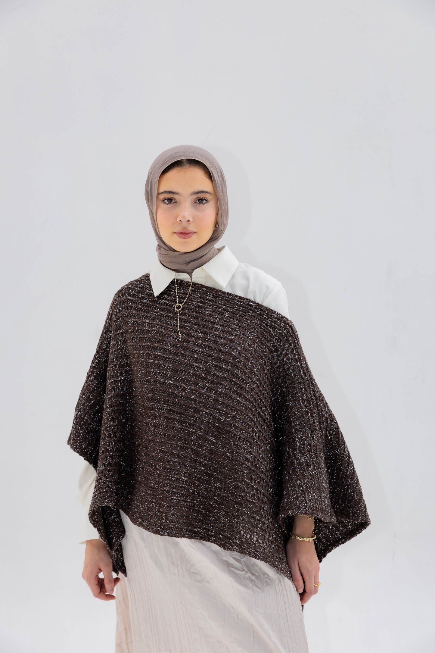 Moonlit Cape in Shimmer Brown