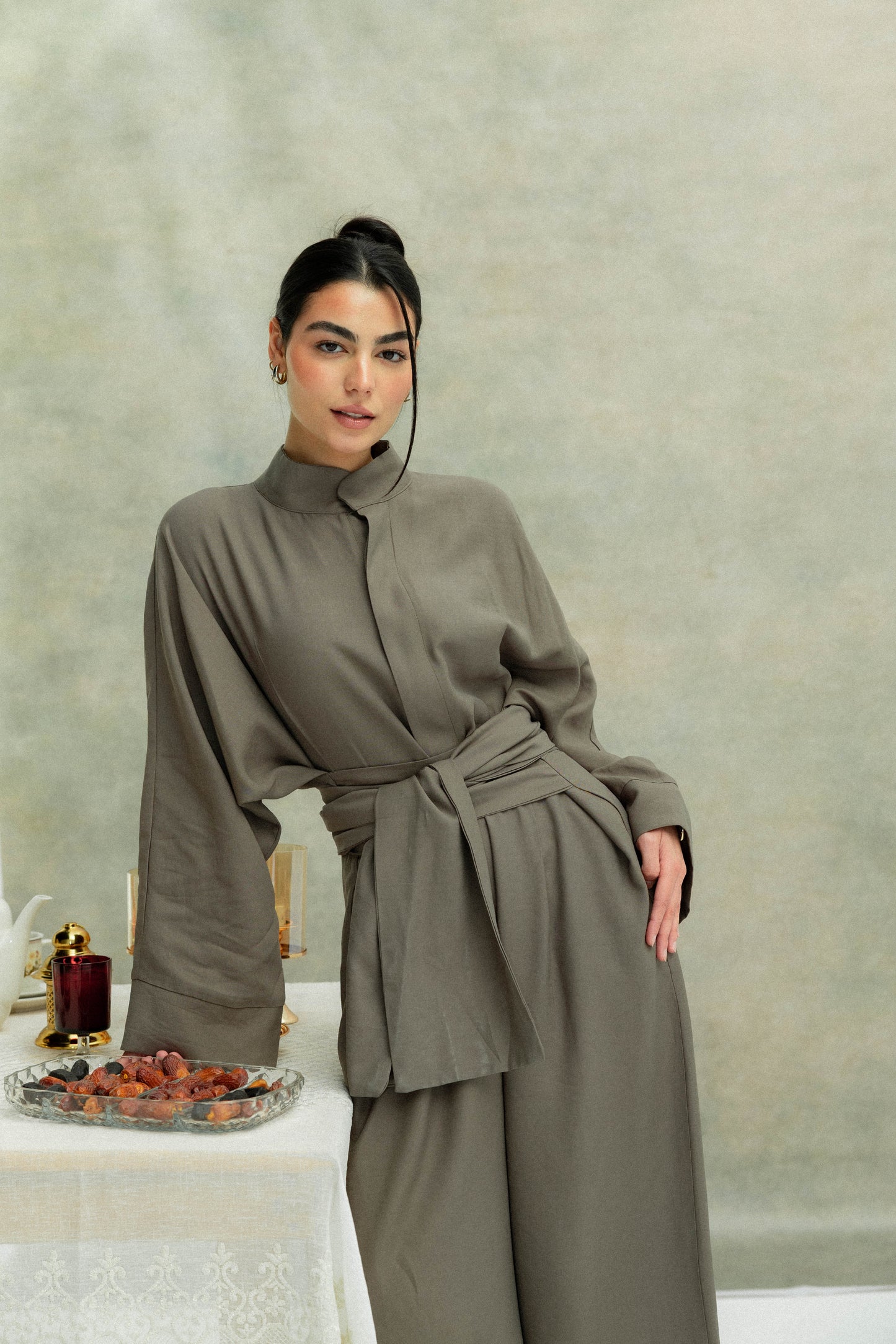 (PRE-ORDER) Valore Wrap Jumpsuit in Olive