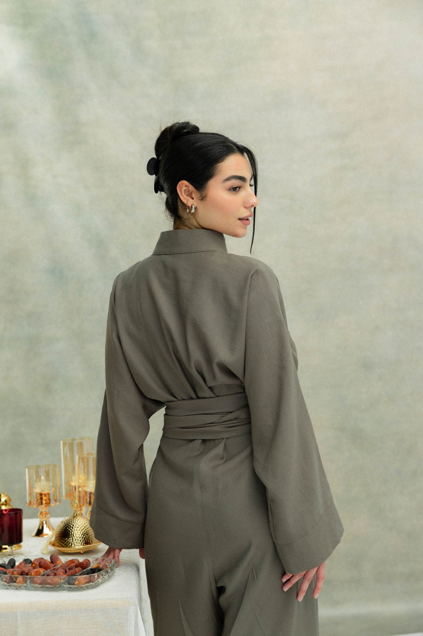 (PRE-ORDER) Valore Wrap Jumpsuit in Olive