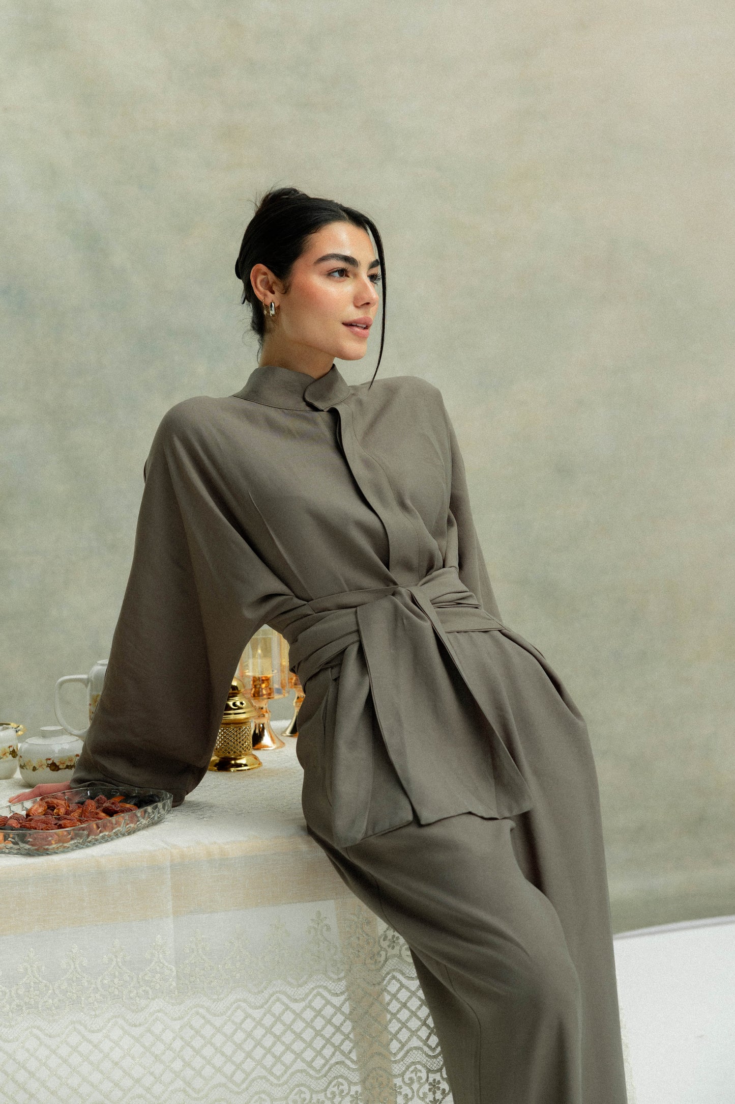 (PRE-ORDER) Valore Wrap Jumpsuit in Olive