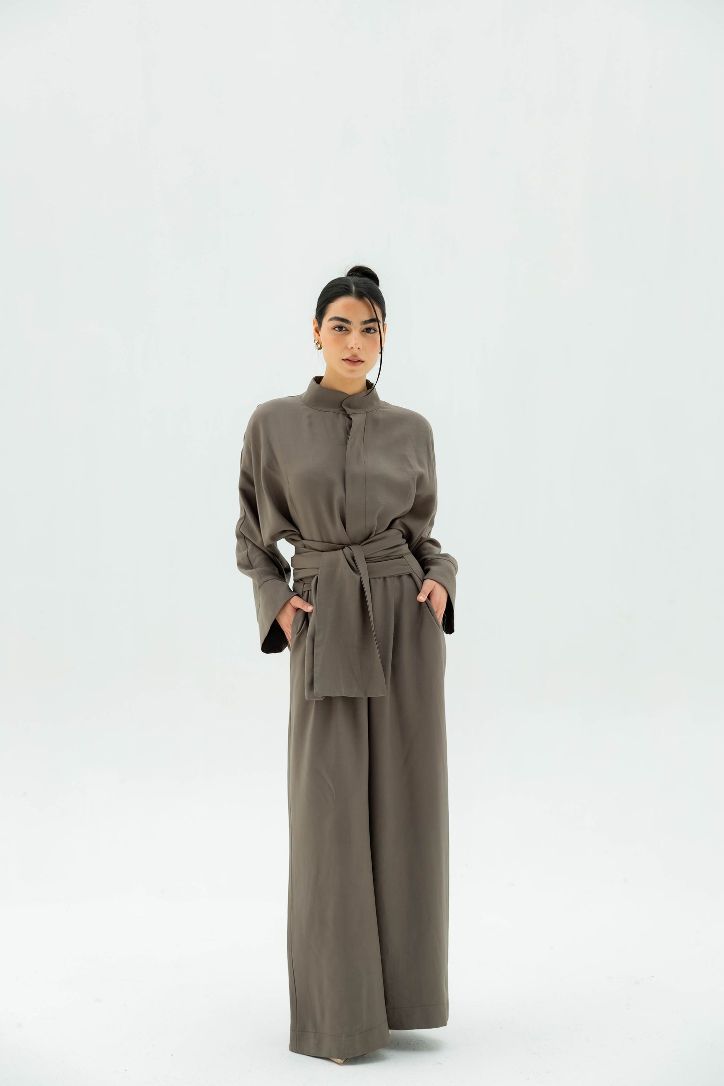(PRE-ORDER) Valore Wrap Jumpsuit in Olive