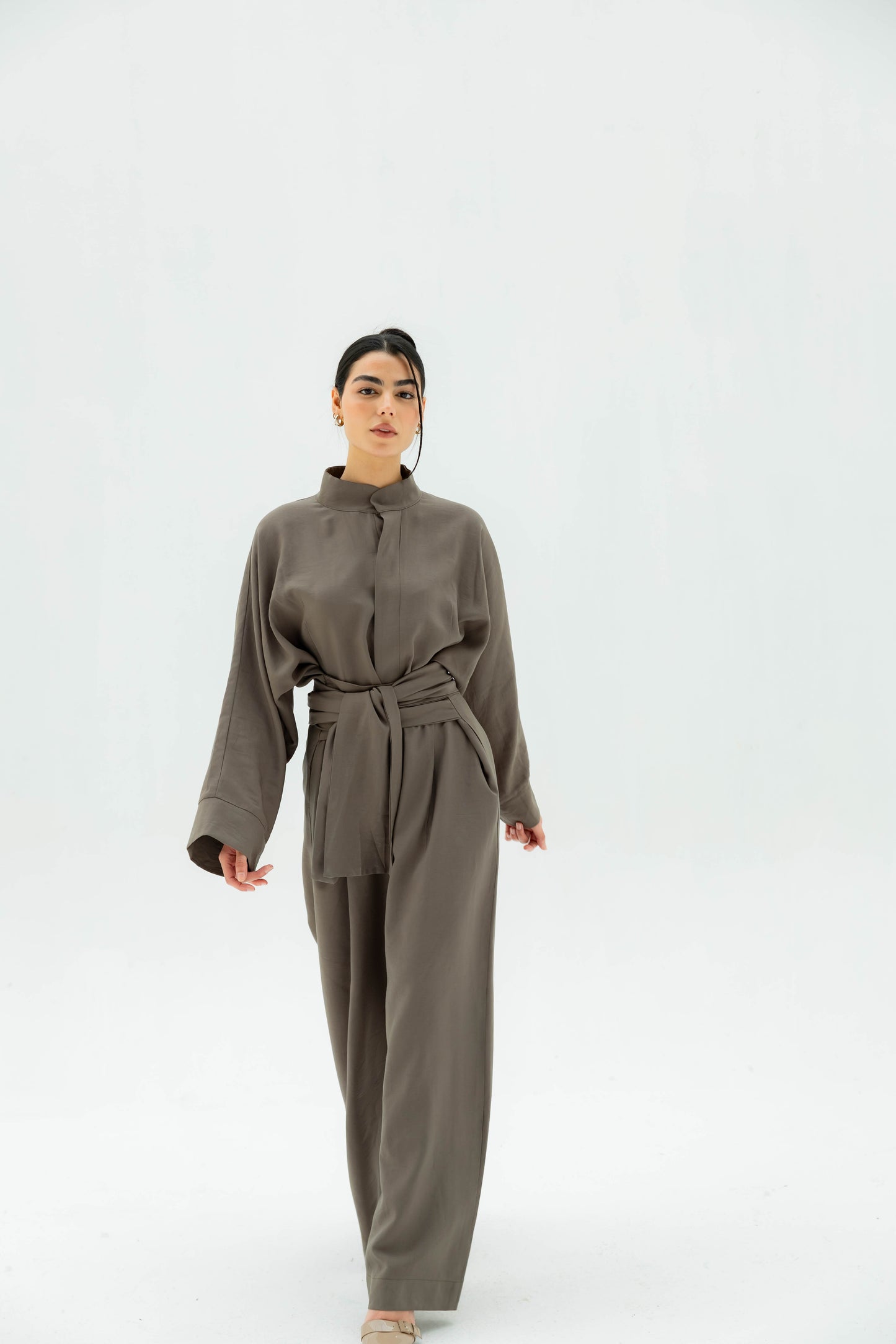 (PRE-ORDER) Valore Wrap Jumpsuit in Olive