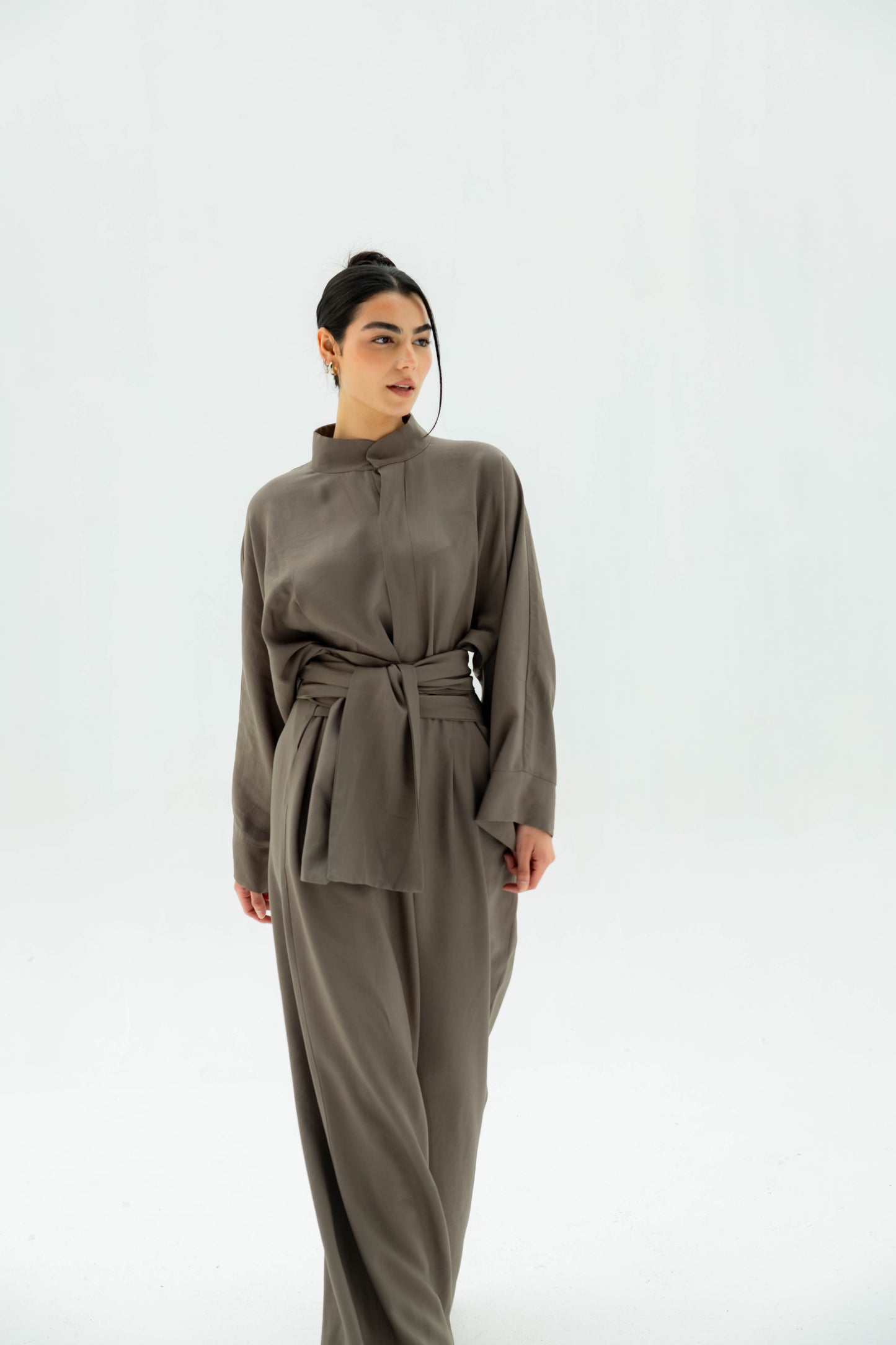 (PRE-ORDER) Valore Wrap Jumpsuit in Olive