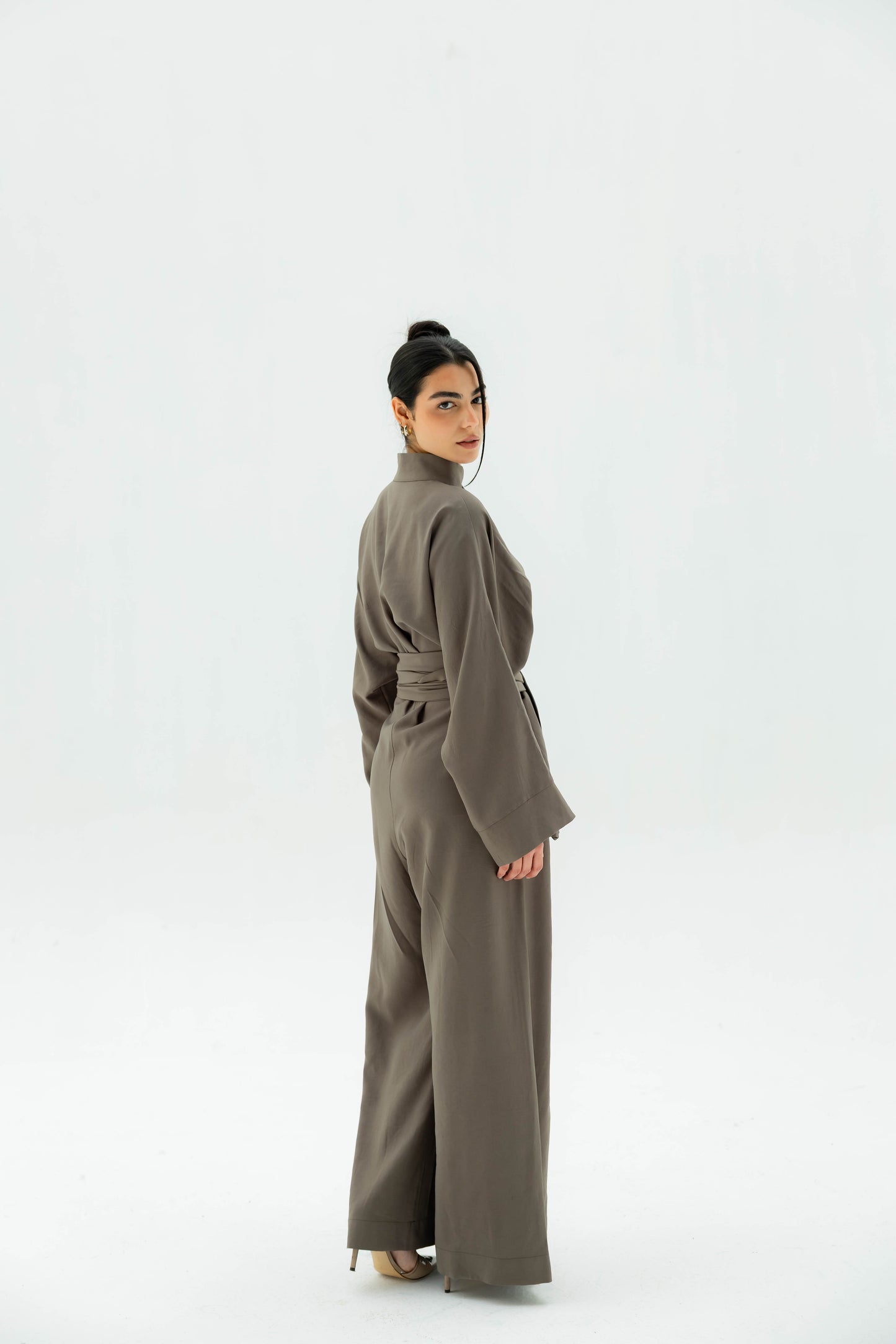 (PRE-ORDER) Valore Wrap Jumpsuit in Olive