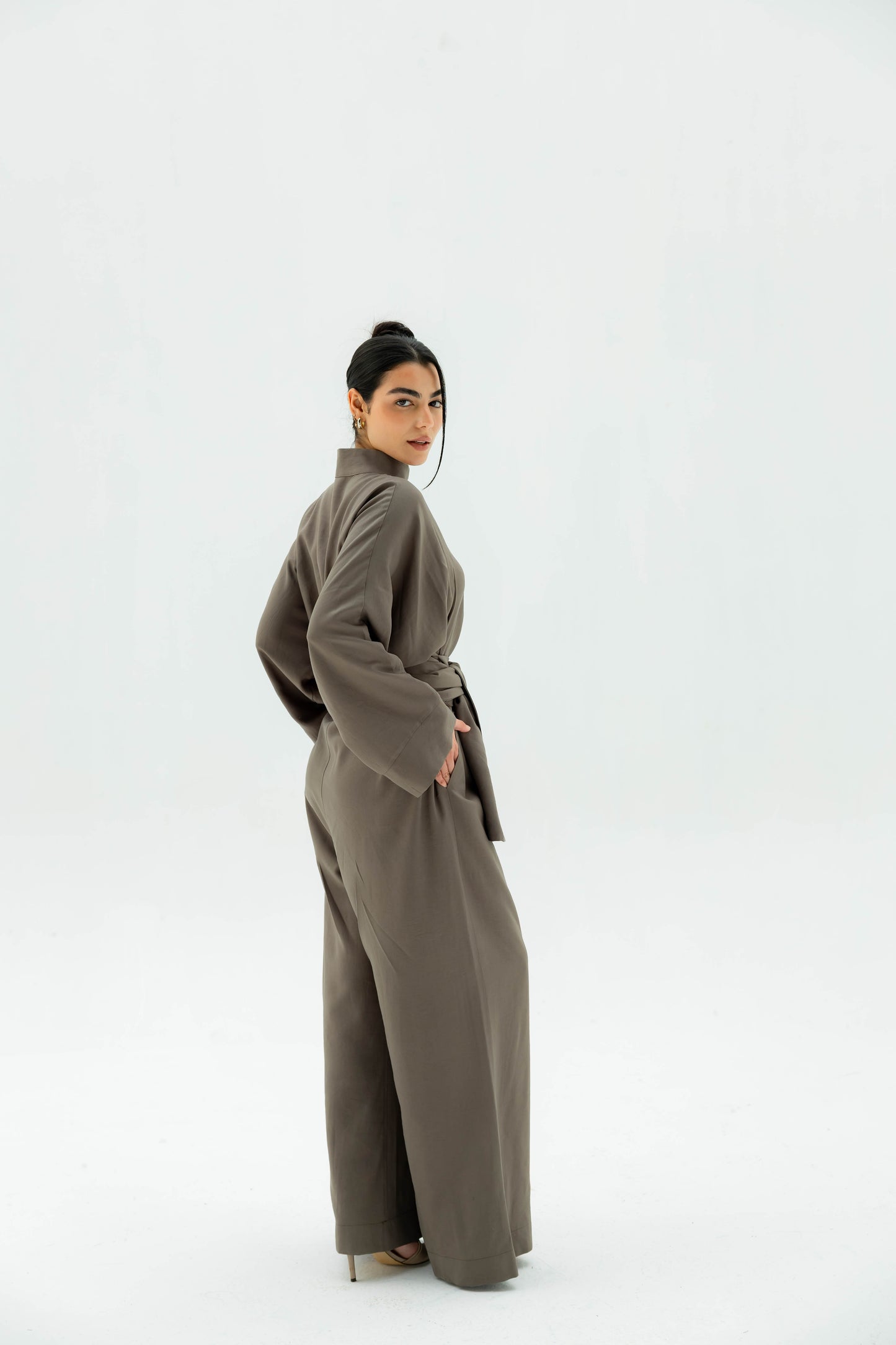 (PRE-ORDER) Valore Wrap Jumpsuit in Olive