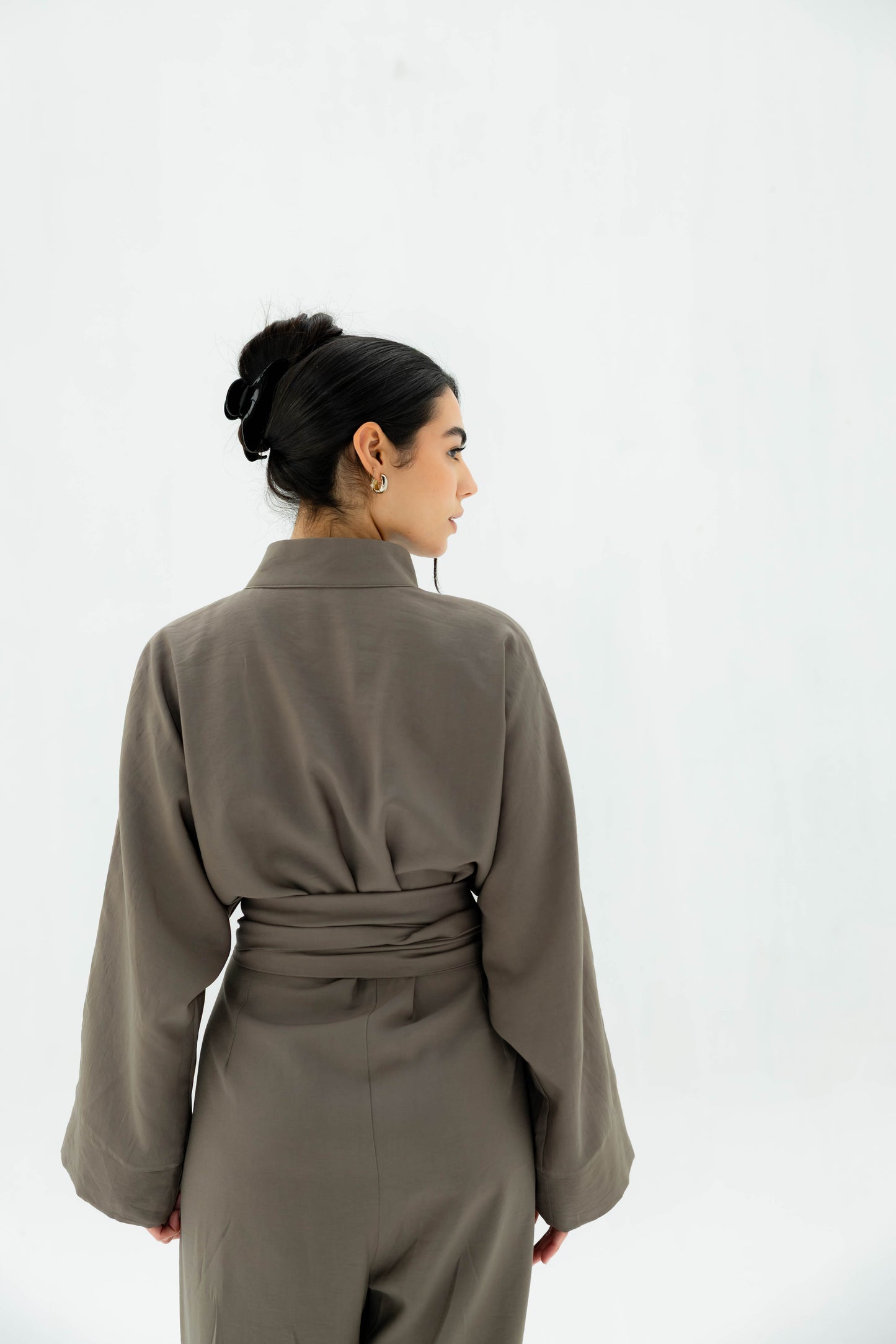 (PRE-ORDER) Valore Wrap Jumpsuit in Olive