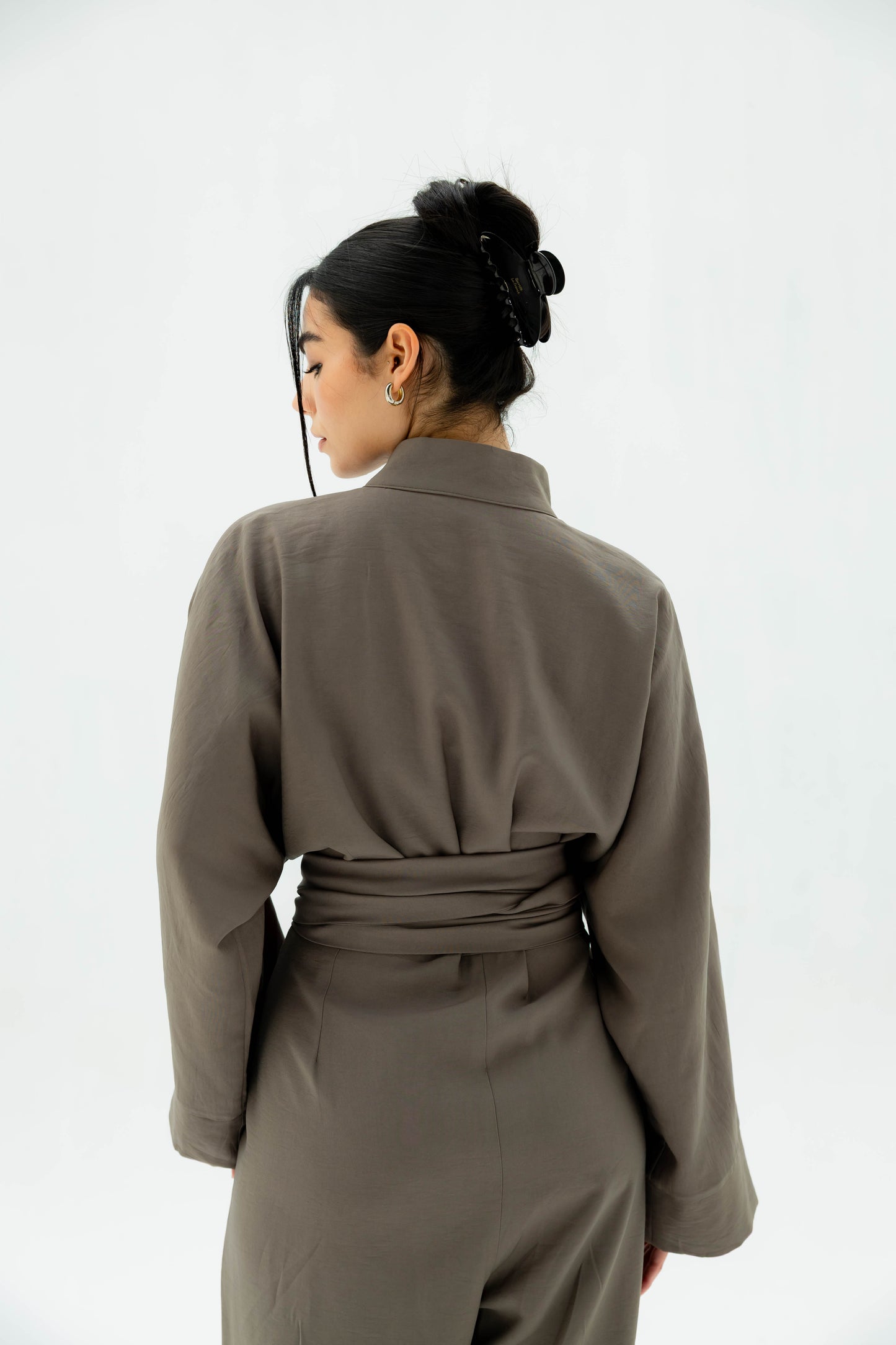 (PRE-ORDER) Valore Wrap Jumpsuit in Olive