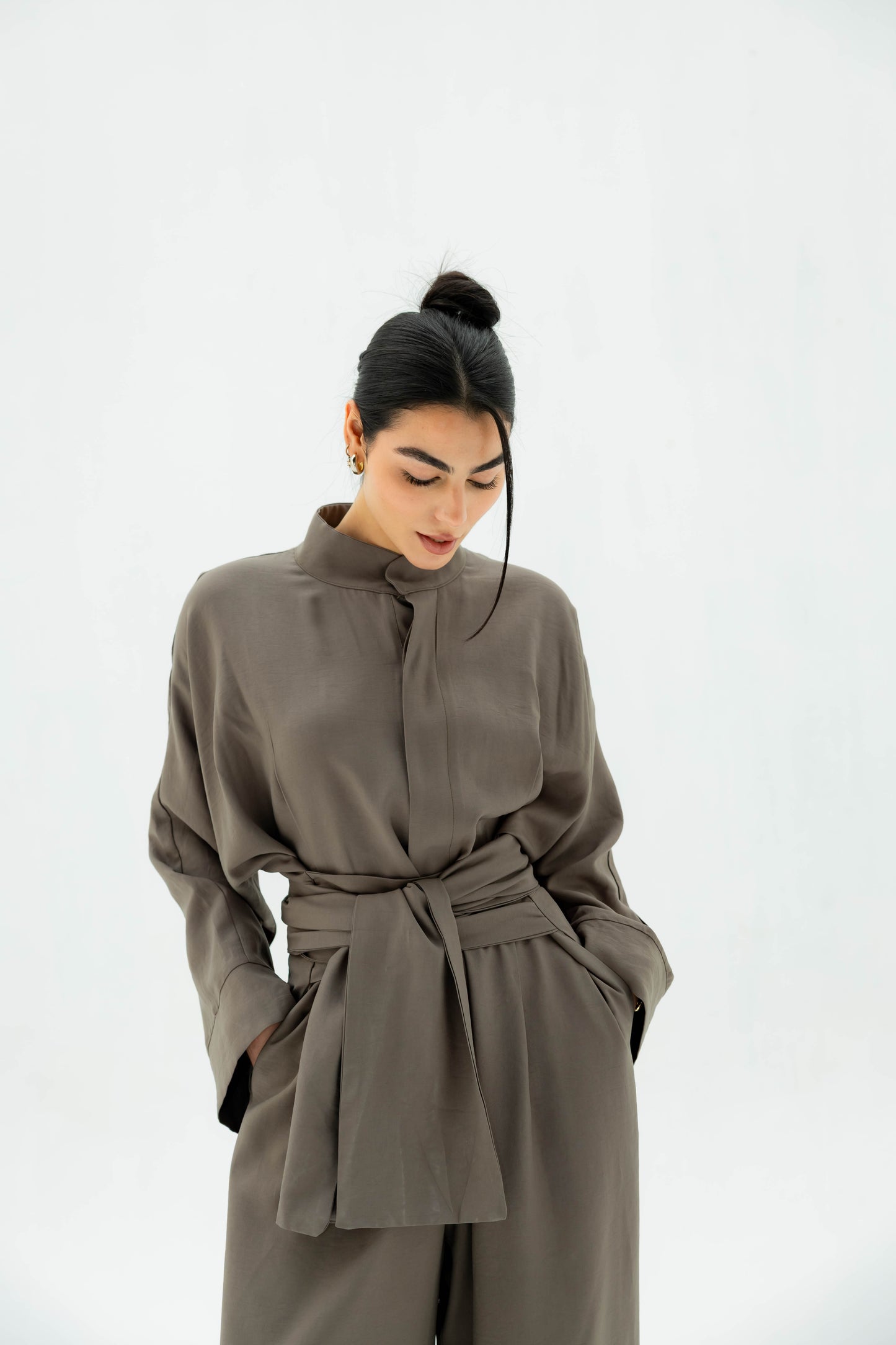 (PRE-ORDER) Valore Wrap Jumpsuit in Olive