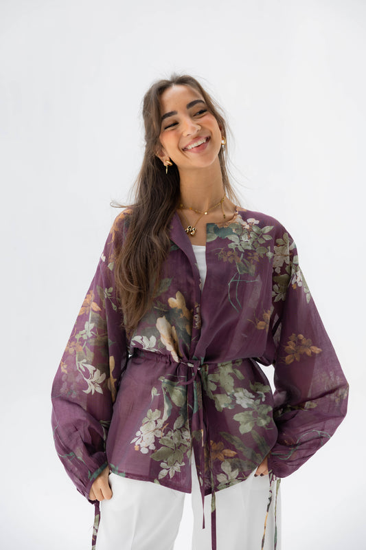 Floré Blouse in Mulberry