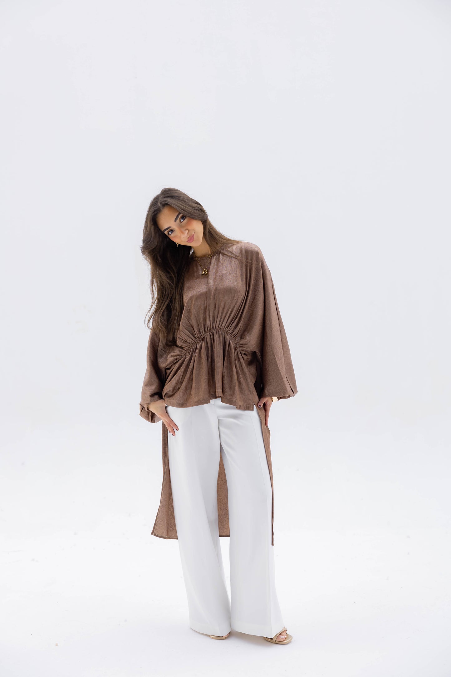 Layali Blouse in Coffee