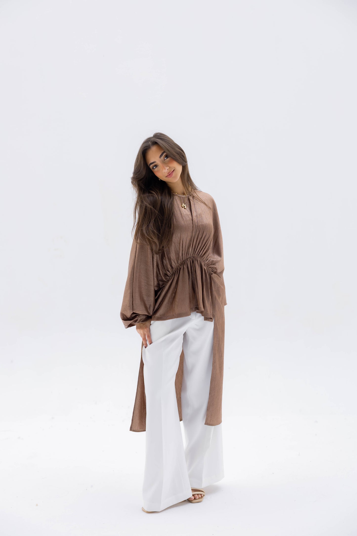Layali Blouse in Coffee