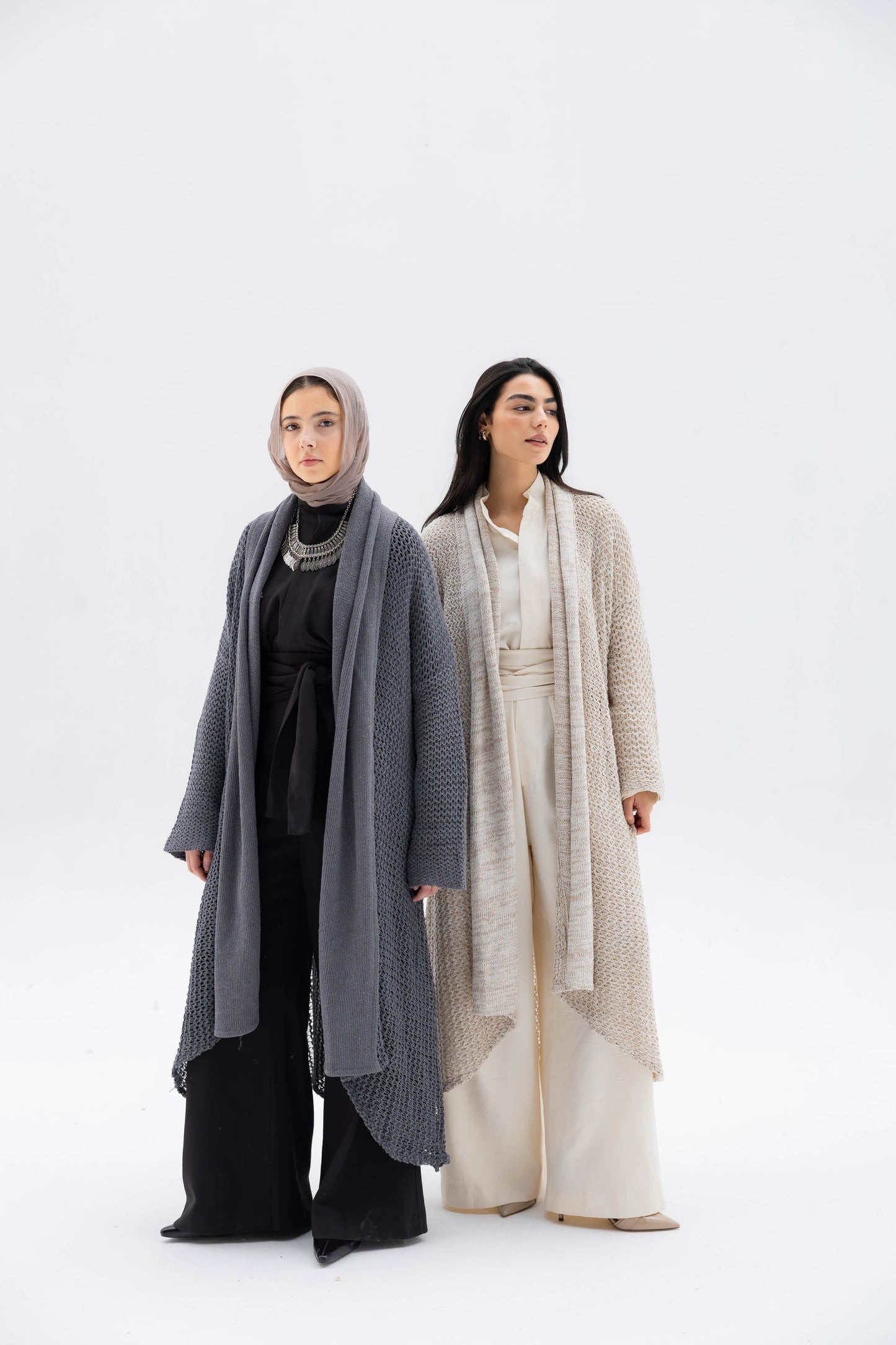 The Haze Cardigan in Stone Gray