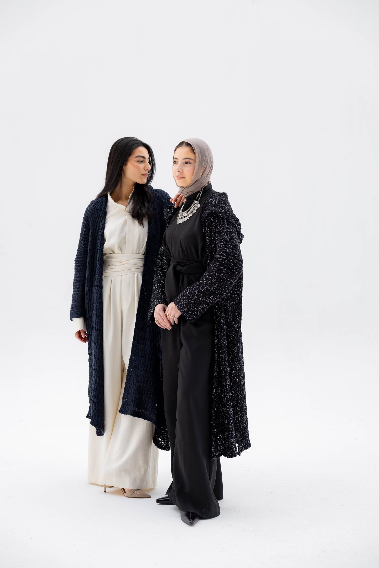 Twilight Knit Cardigan in Shimmer Black