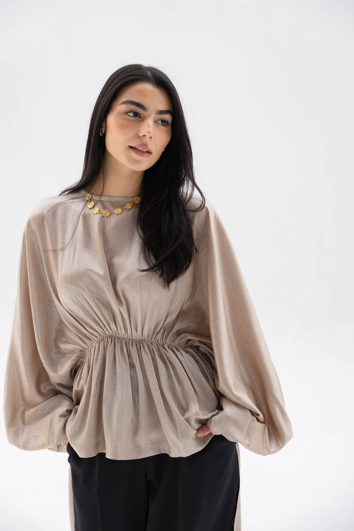 Layali Blouse in Beige