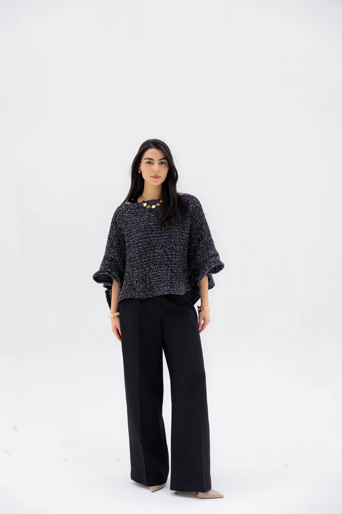 Moonlit Cape in Shimmer Black