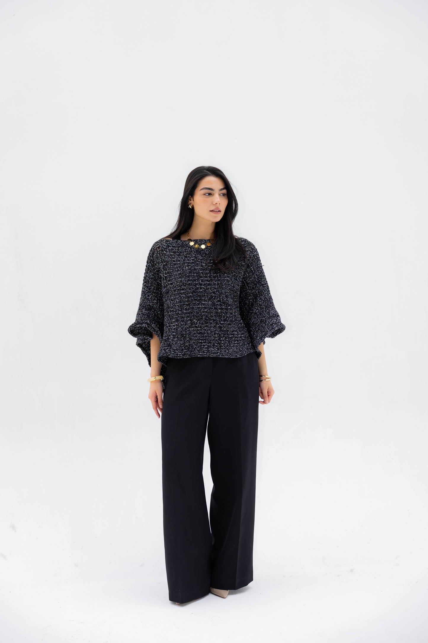 Moonlit Cape in Shimmer Black