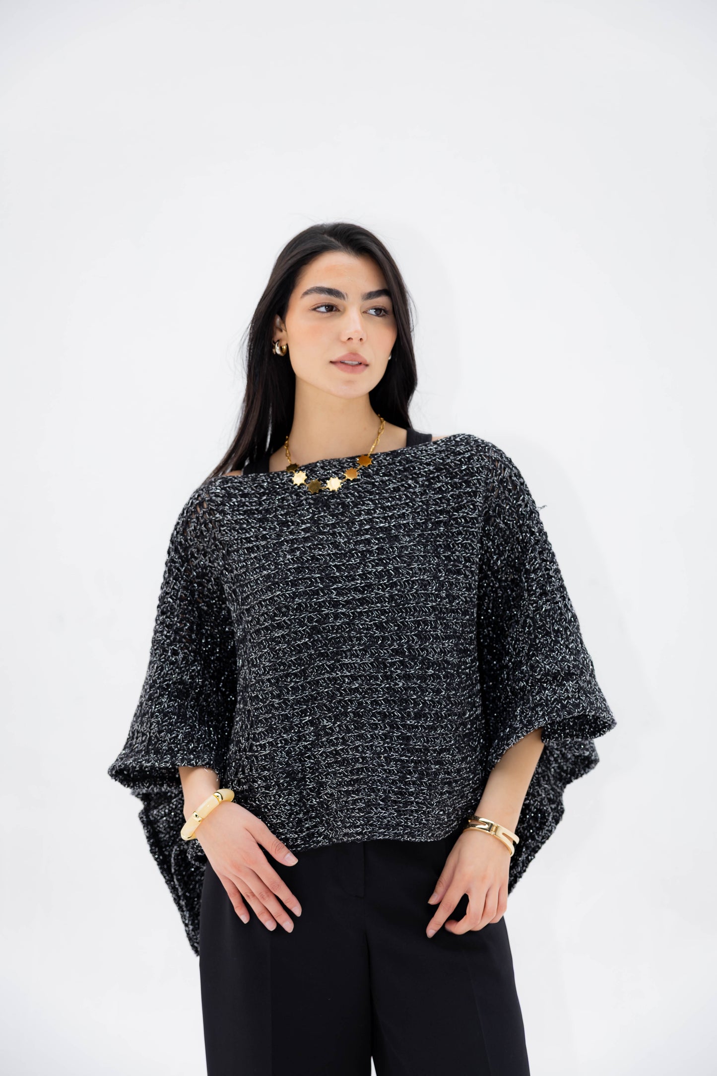 Moonlit Cape in Shimmer Black
