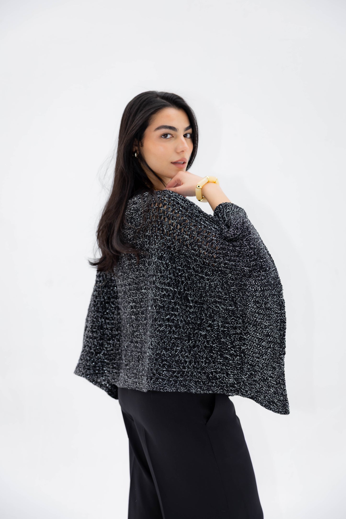 Moonlit Cape in Shimmer Black