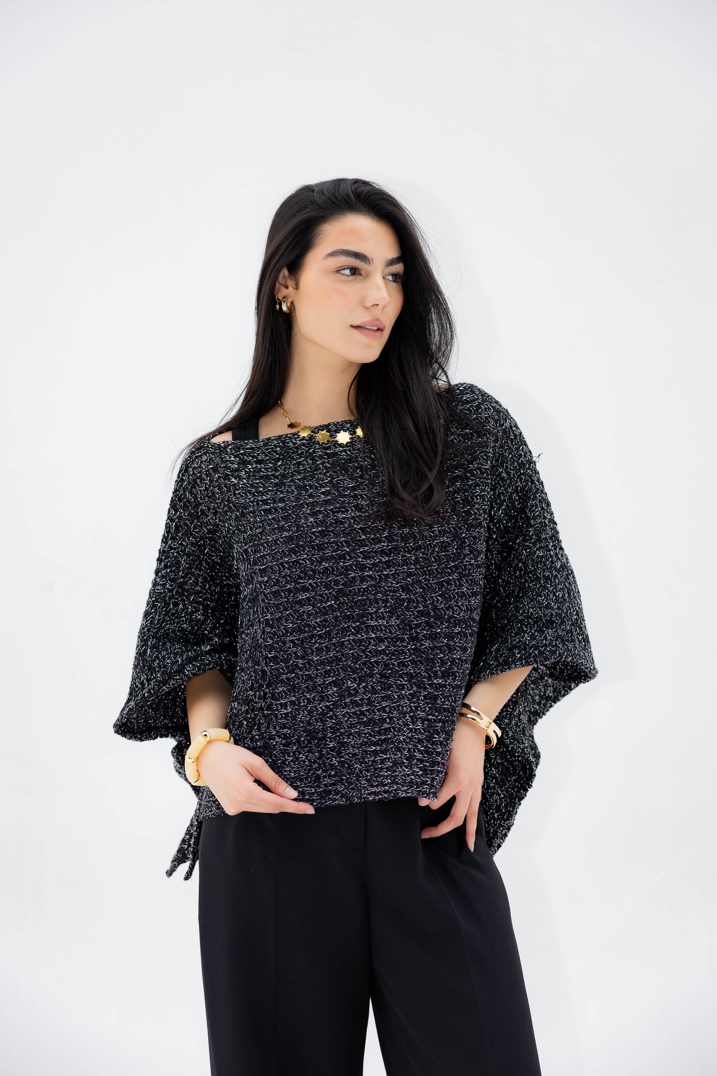 Moonlit Cape in Shimmer Black