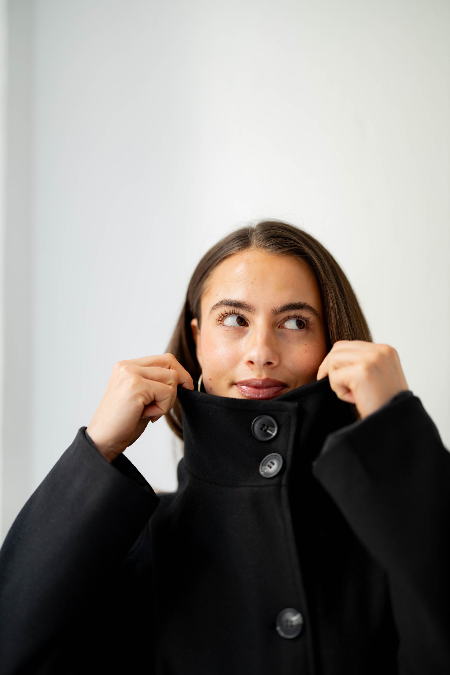 Midnight Belted Coat in Black