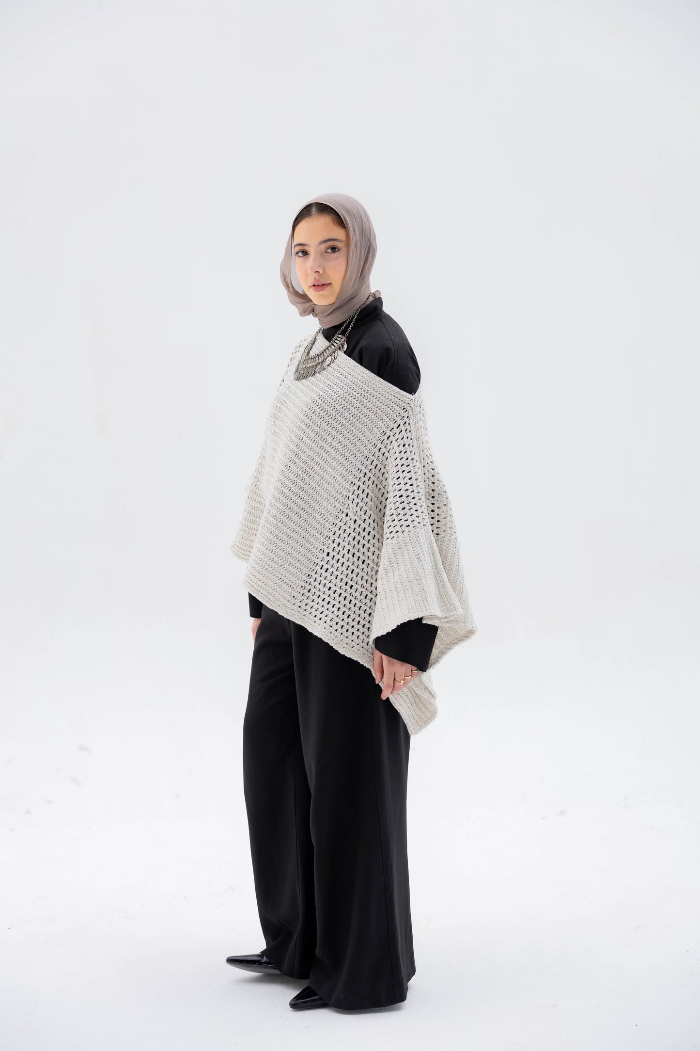 Moonlit Cape in Shimmer Cream