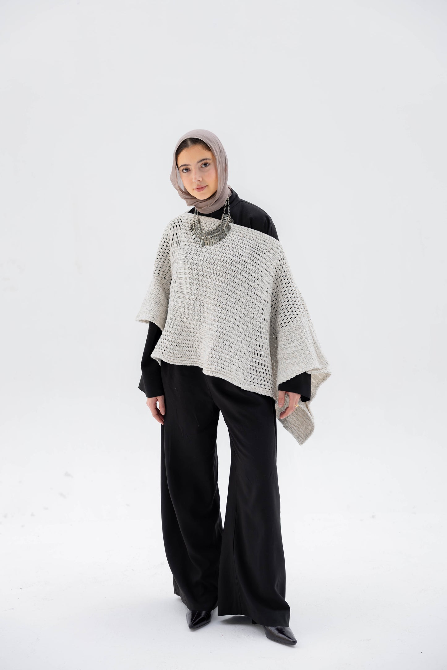 Moonlit Cape in Shimmer Cream