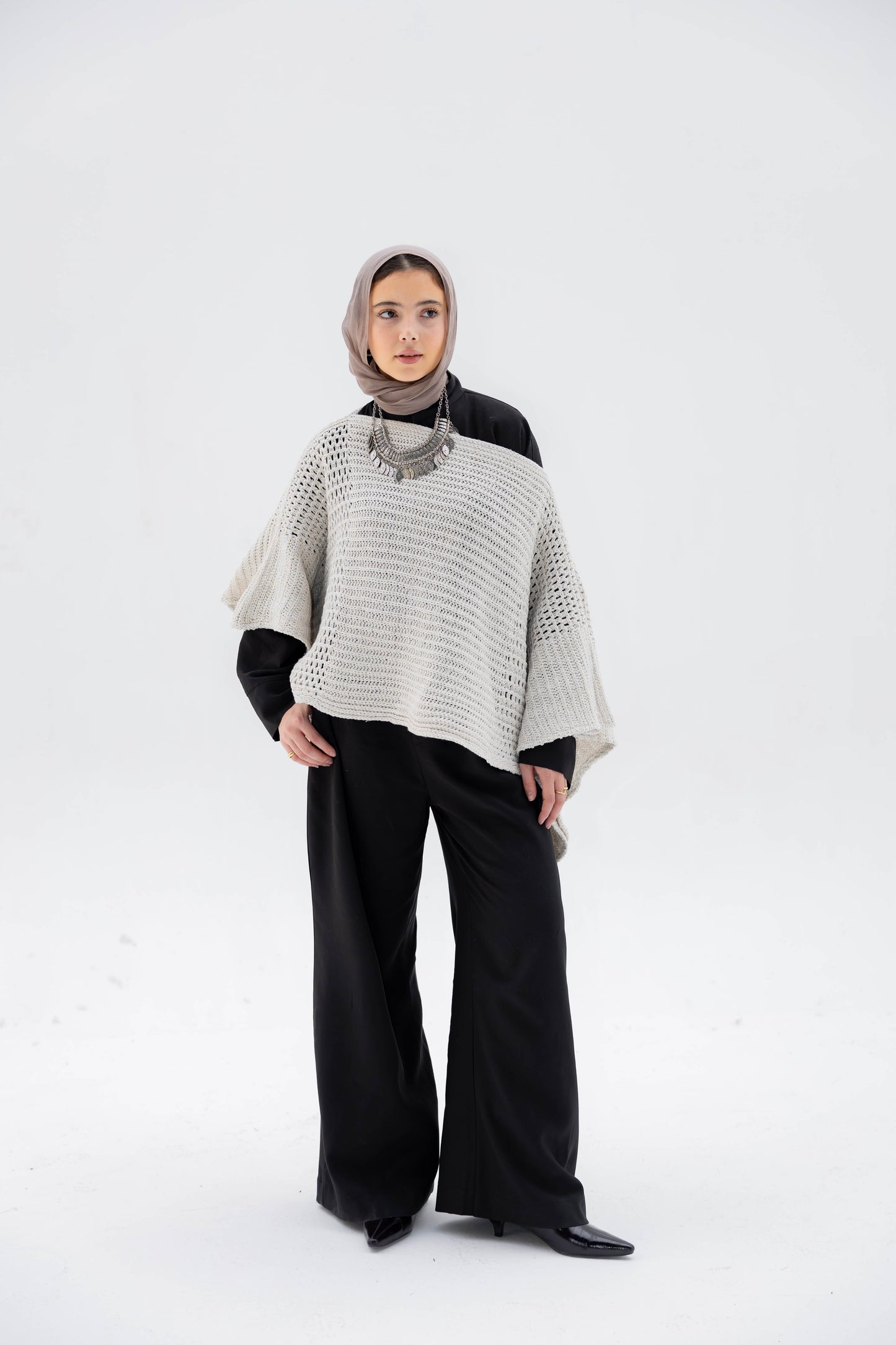 Moonlit Cape in Shimmer Cream