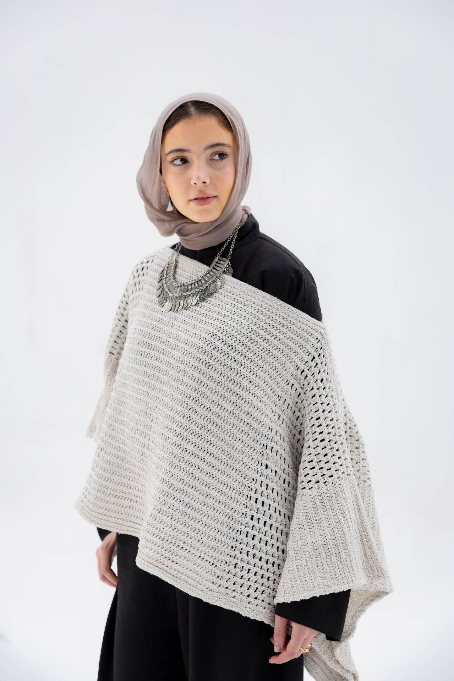 Moonlit Cape in Shimmer Cream