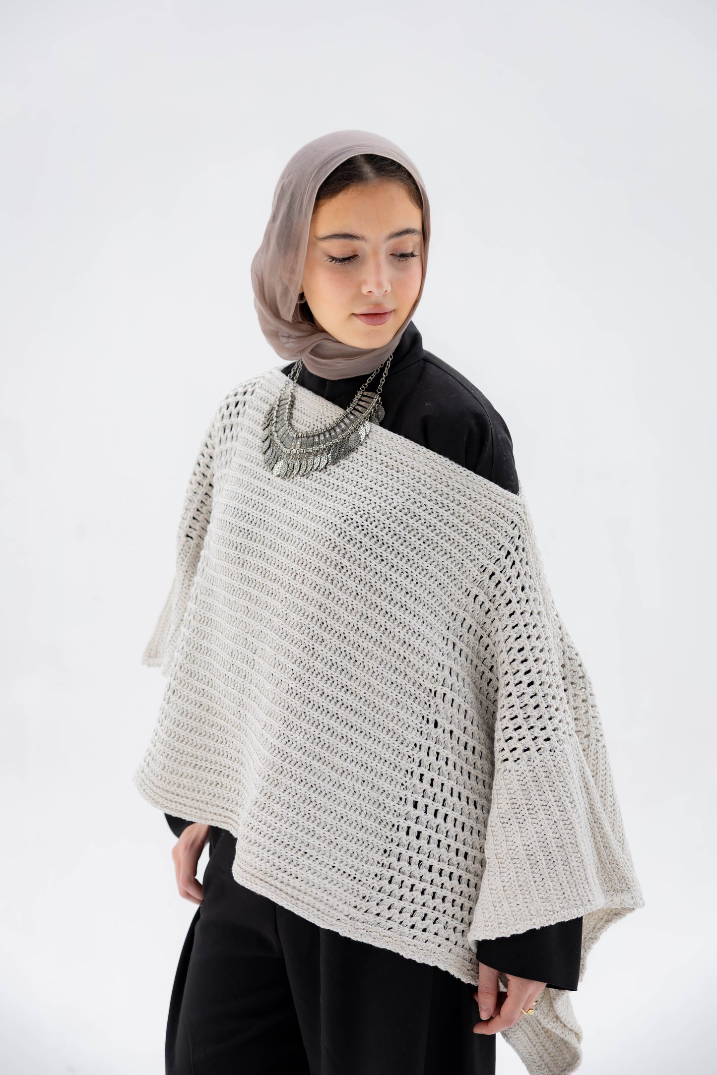 Moonlit Cape in Shimmer Cream