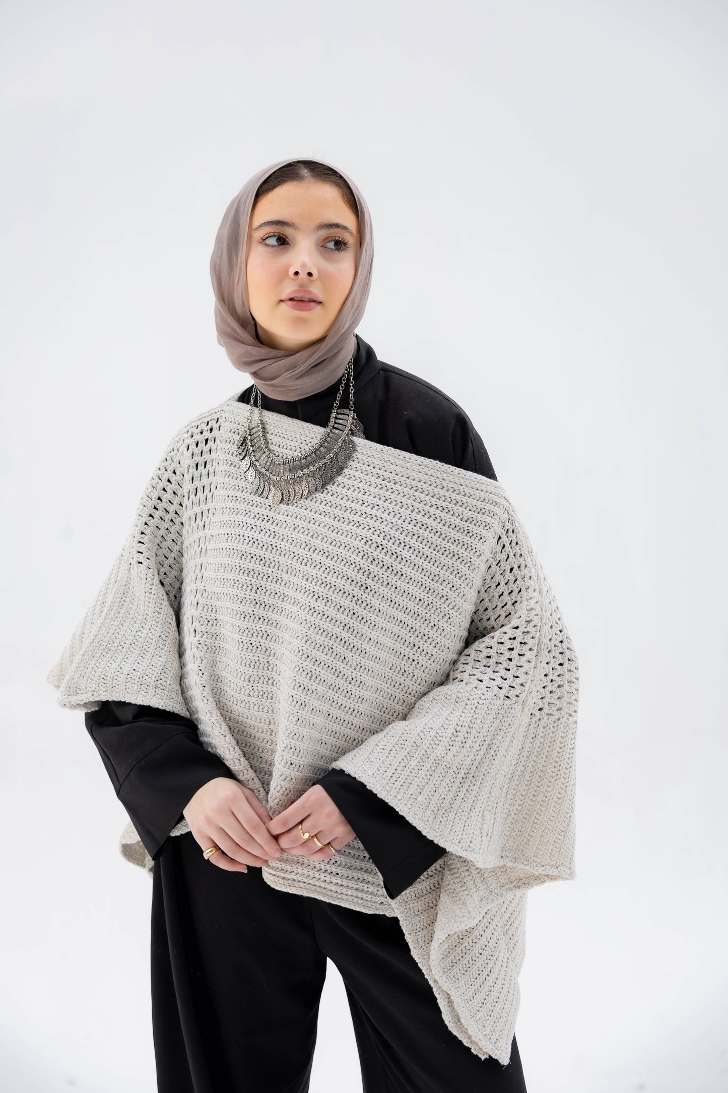 Moonlit Cape in Shimmer Cream