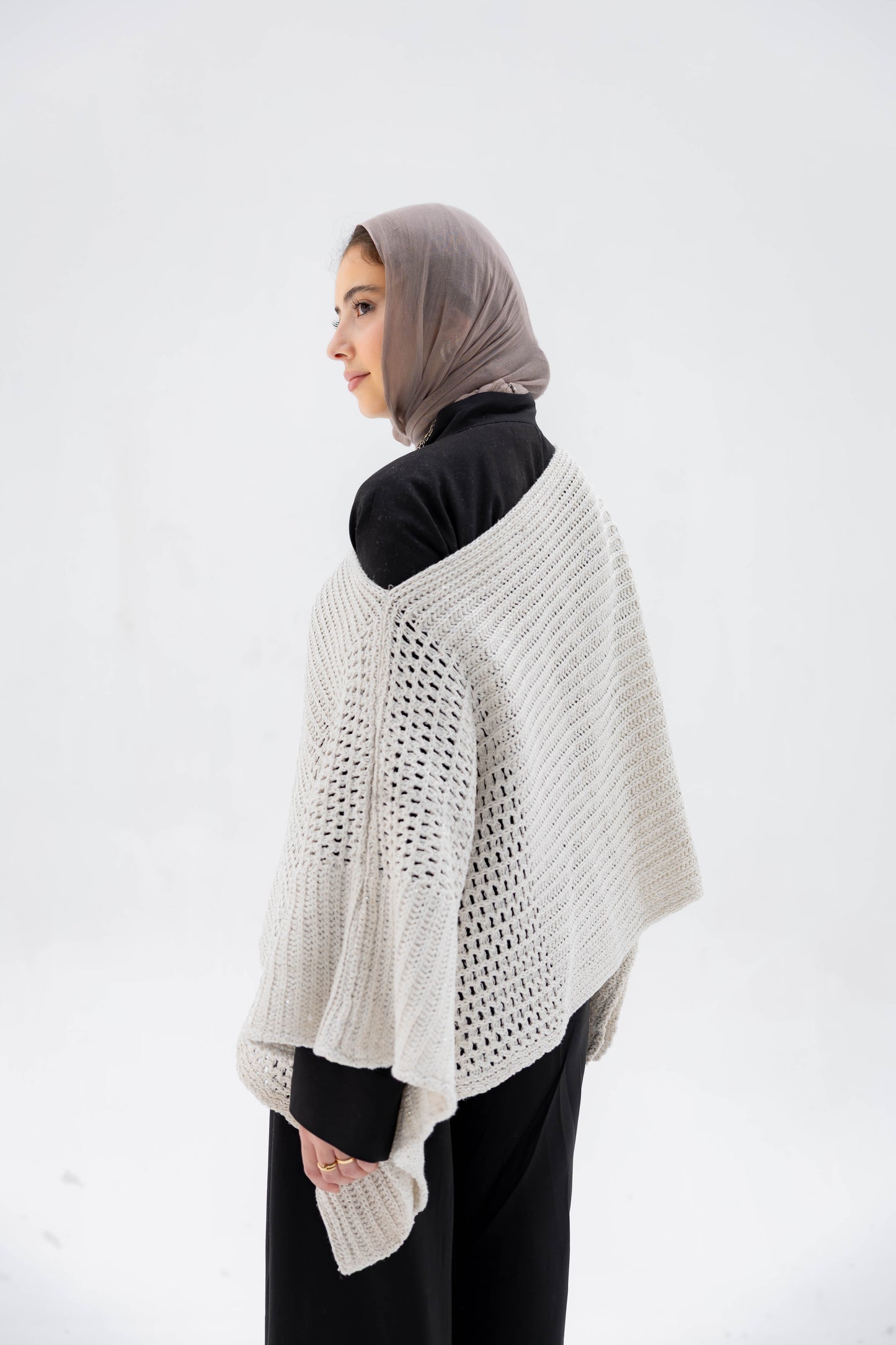 Moonlit Cape in Shimmer Cream