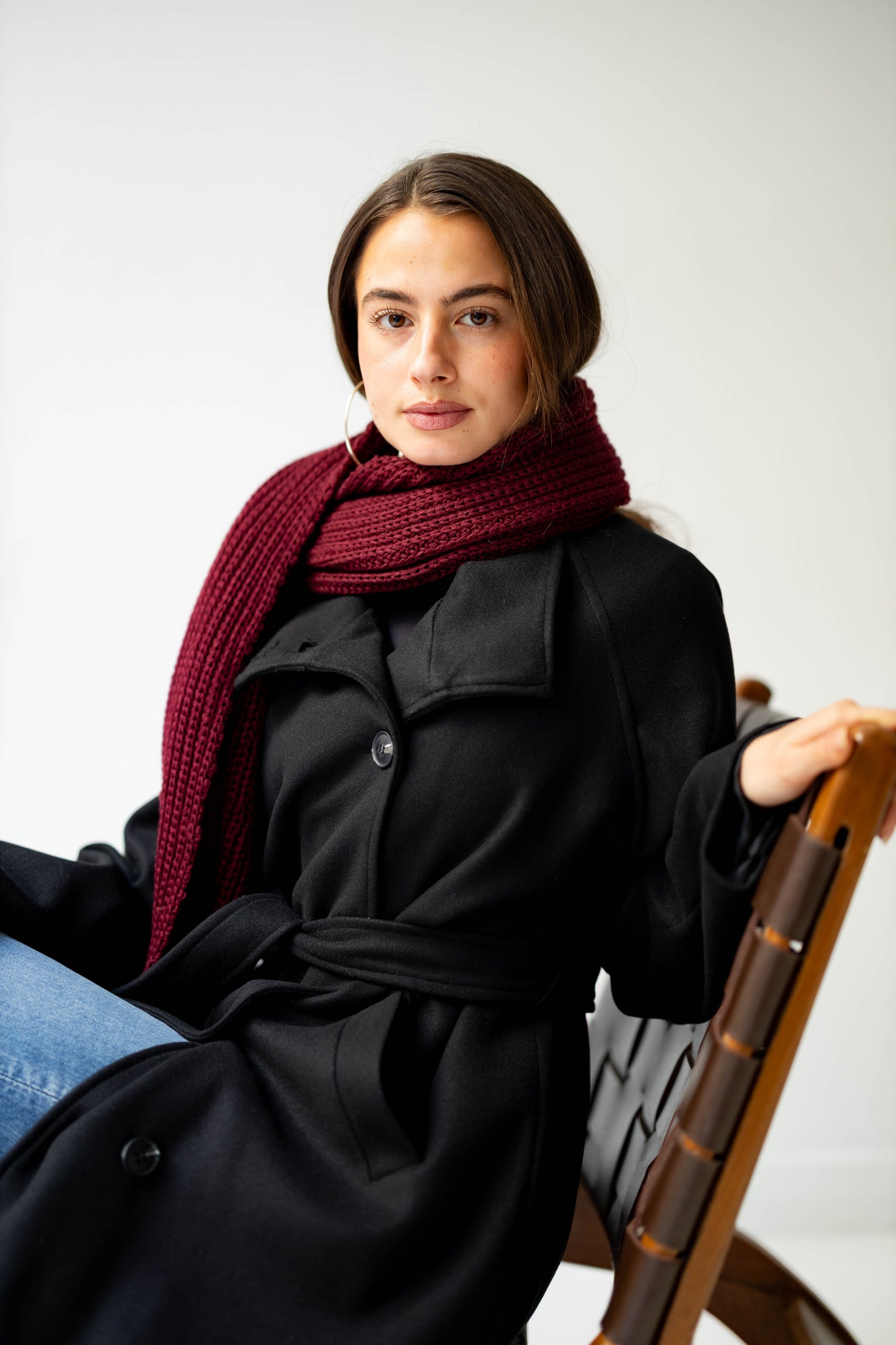 Warm Snuggle Shawl in Berry