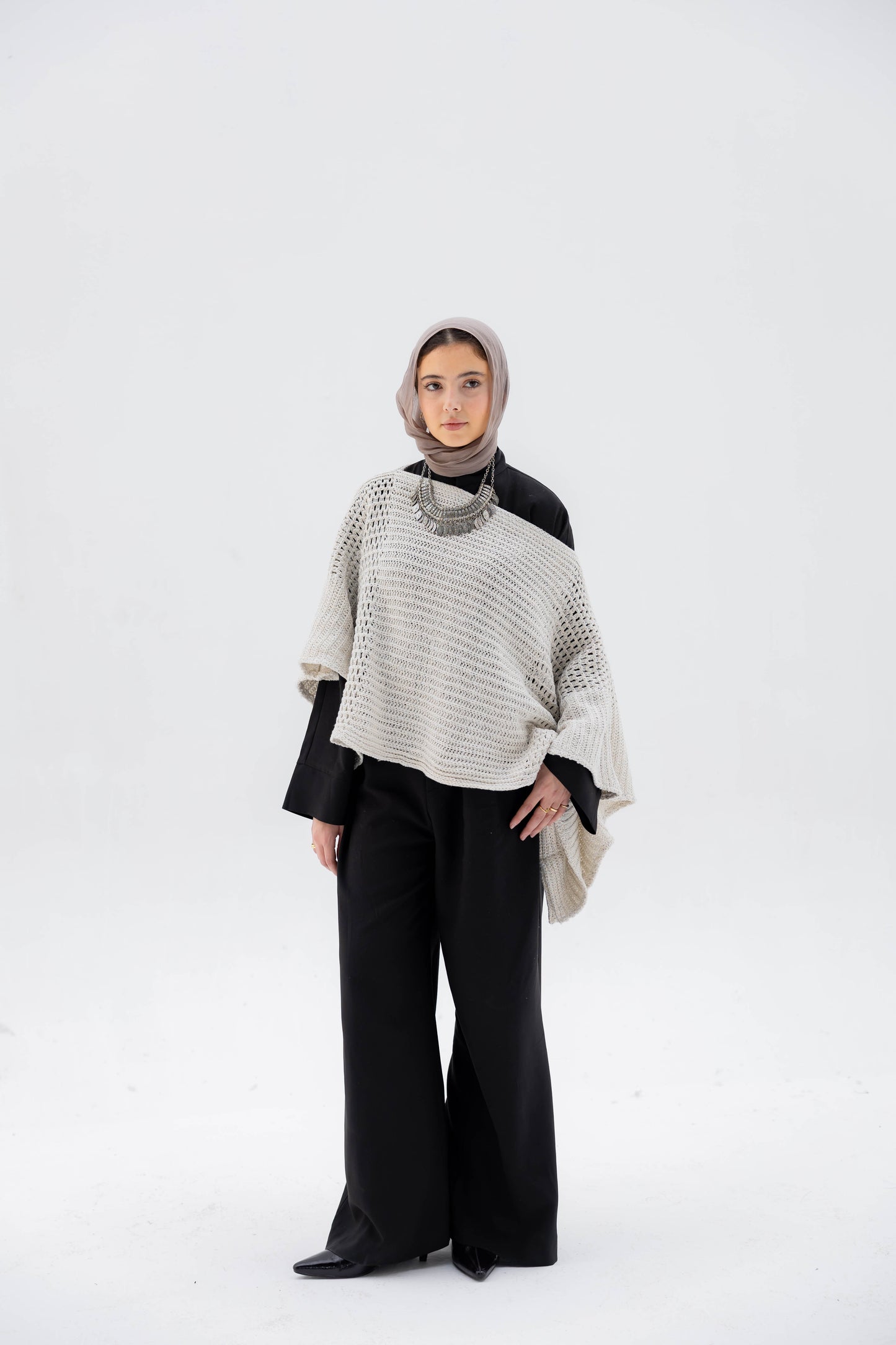 Moonlit Cape in Shimmer Cream